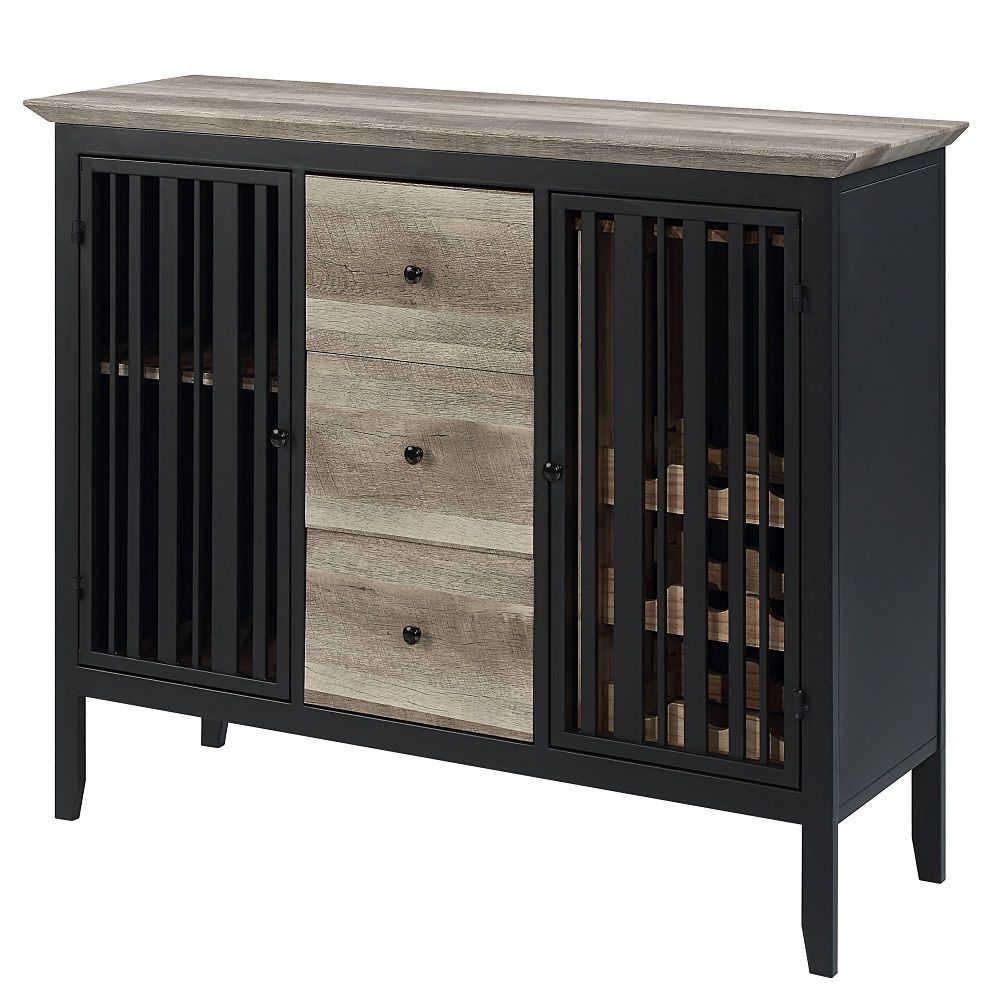 Zudora - Server - Antique Oak & Sandy Black, black, view 7