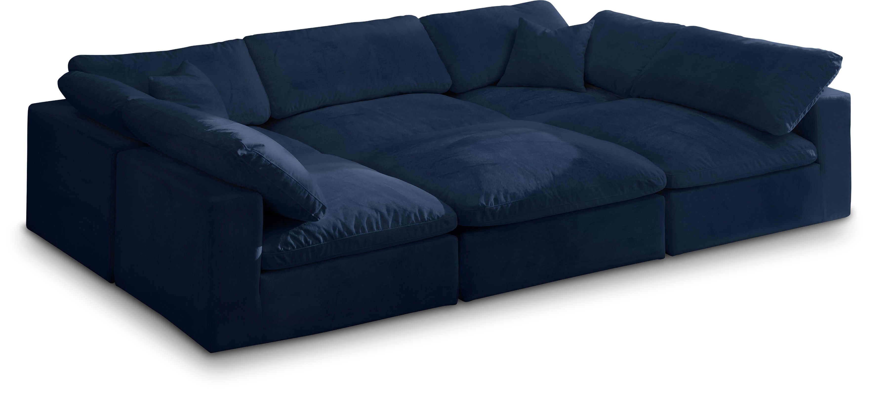 Cozy - 6 Piece Modular Sectional - Navy