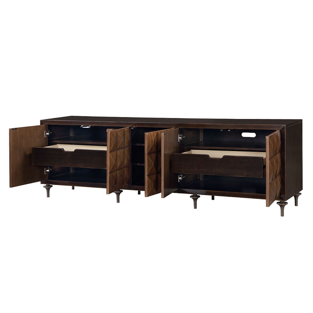 Diya - Console Cabinet - Forged Bronze & Espresso, dark brown, view 6