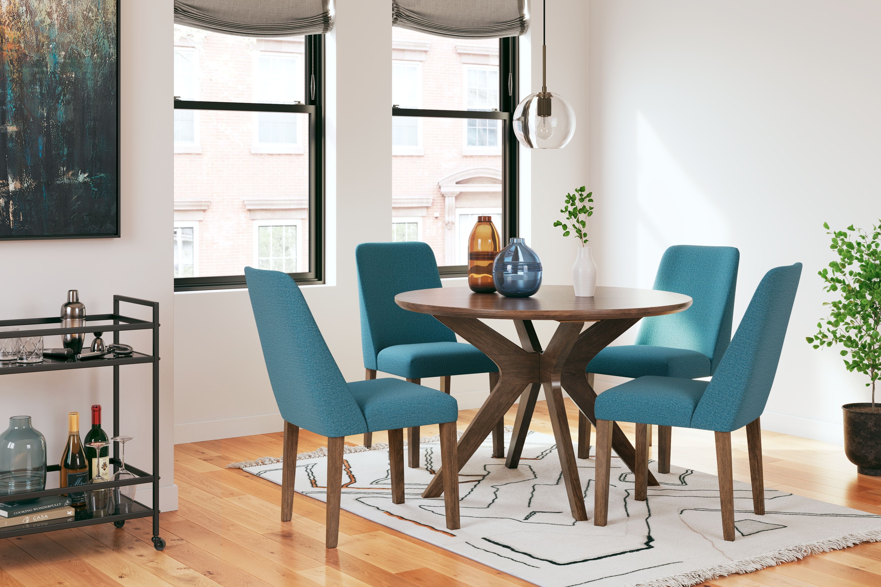 5 Pc · Dining Room Table, 4 Side Chairs