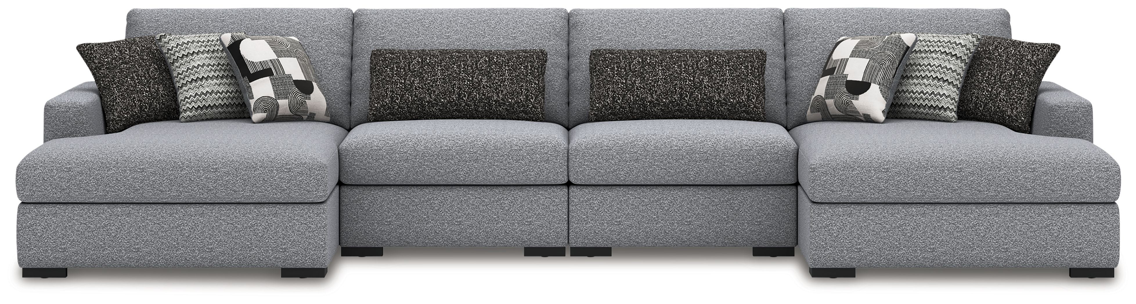 Ashley Furniture Bealton - 4-Piece Sectional With Double Chaise - Salt And Pepper - Image 2