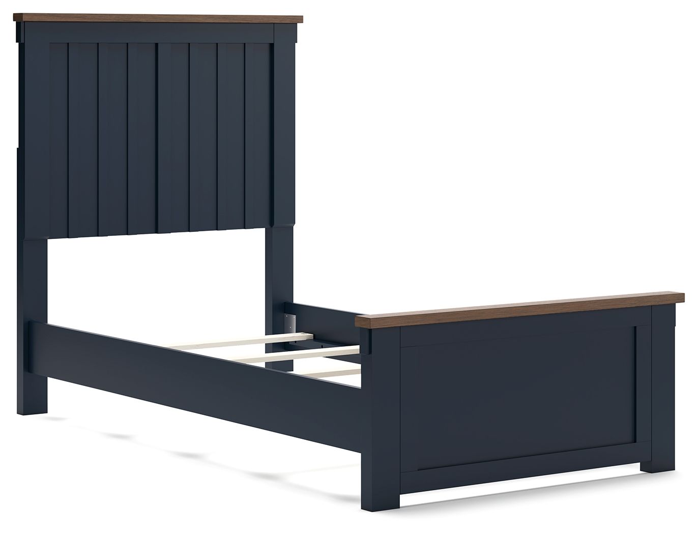 Landocken - Twin Panel Bed - Brown / Blue