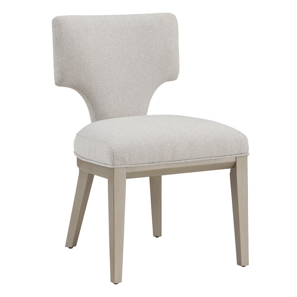 Kasa - Side Chair (Set of 2) - Linen & Champagne, white, view 2