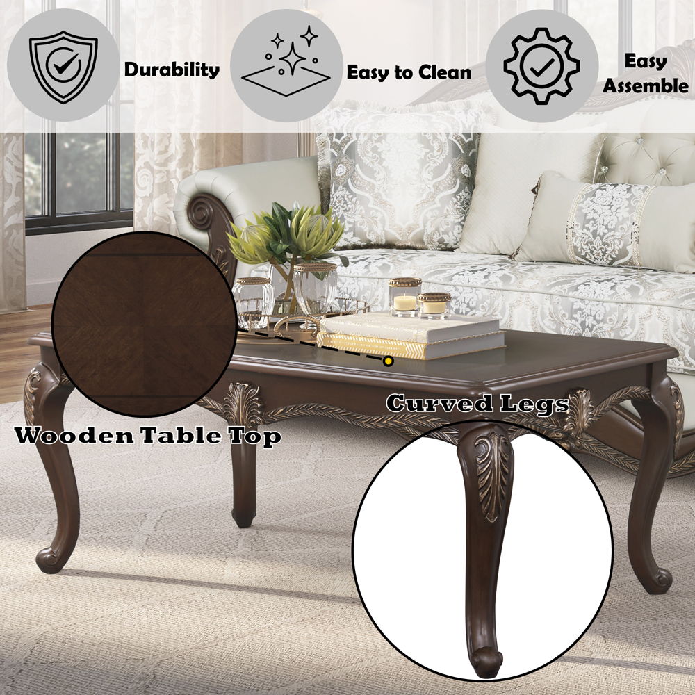 Pierce - Coffee Table - Cherry, dark brown, view 6