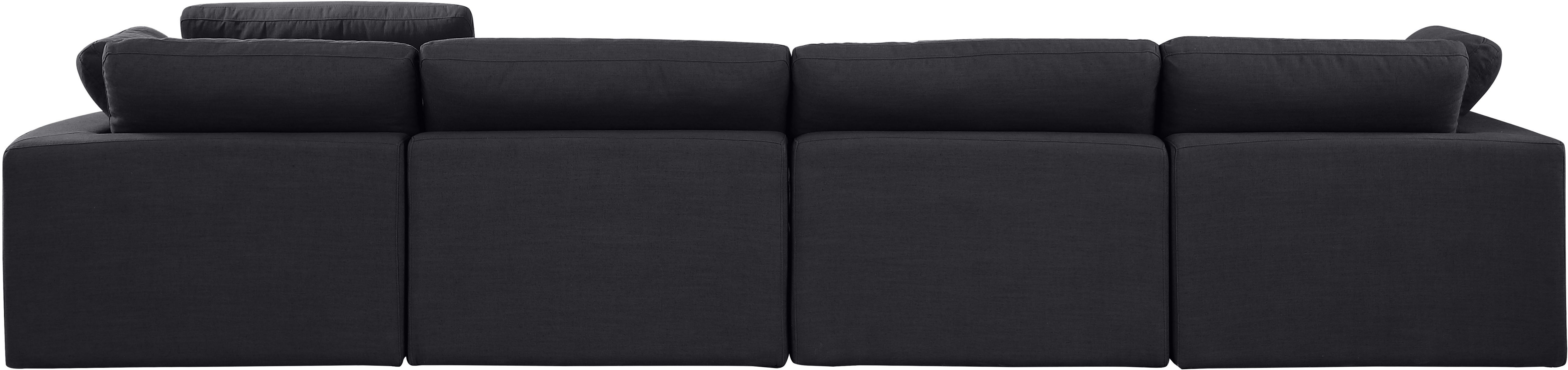 Comfy - Linen Modular Sofa 4 Pieces - Charcoal