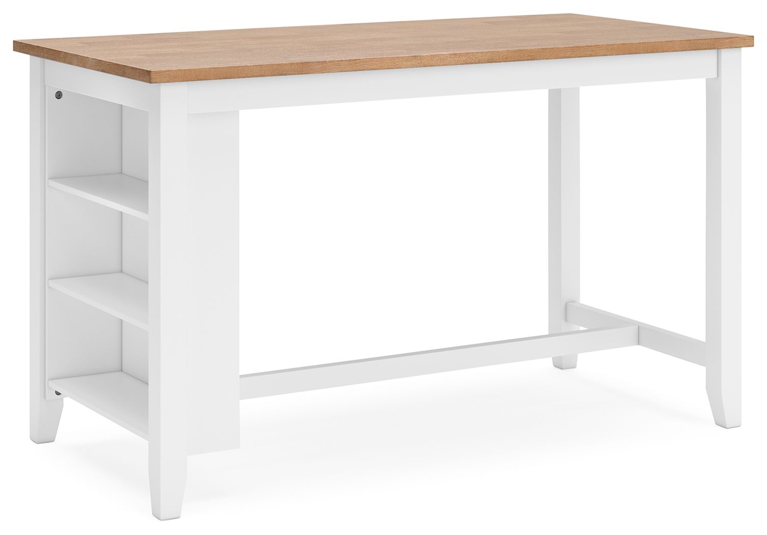 Gesthaven - 5 Pc. - Rectangular Dining Room Counter Table, 4  Barstools - Natural / White