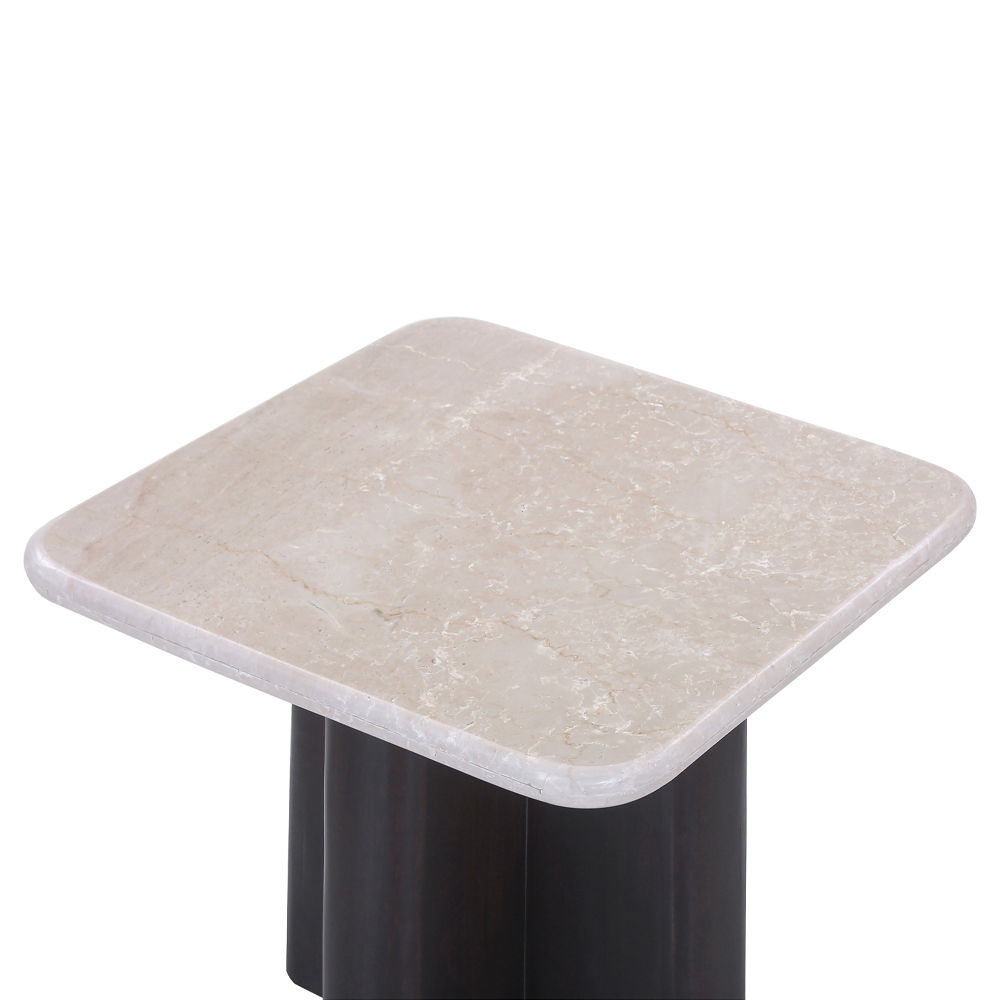 Jacory - End Table With Bottocino Marble Top - Beige / Espresso, beige, view 5