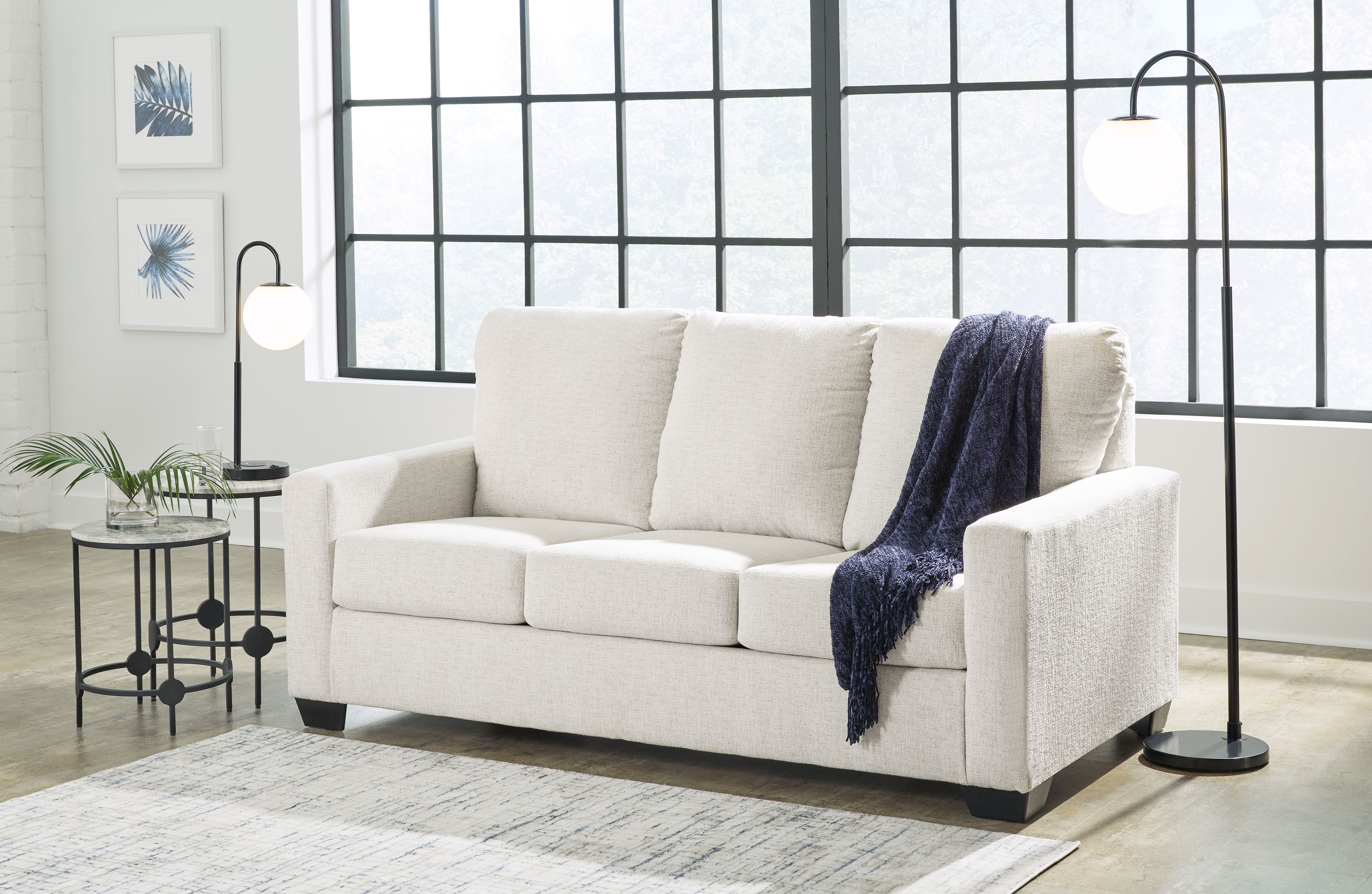 Ashley Furniture Rannis - 2 Pc. - Full Sofa Sleeper, Rocker Recliner - Snow - Image 3