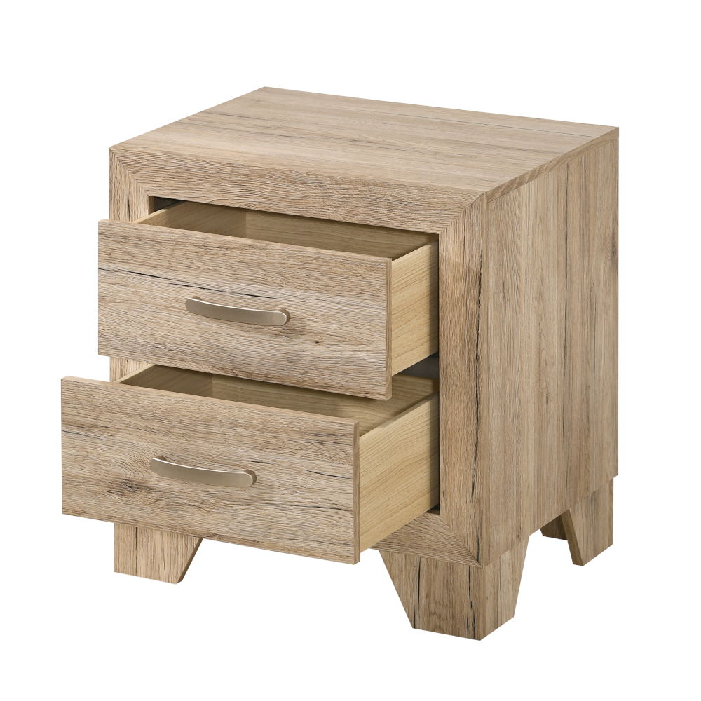 Miquell - Nightstand - Natural, beige, view 4