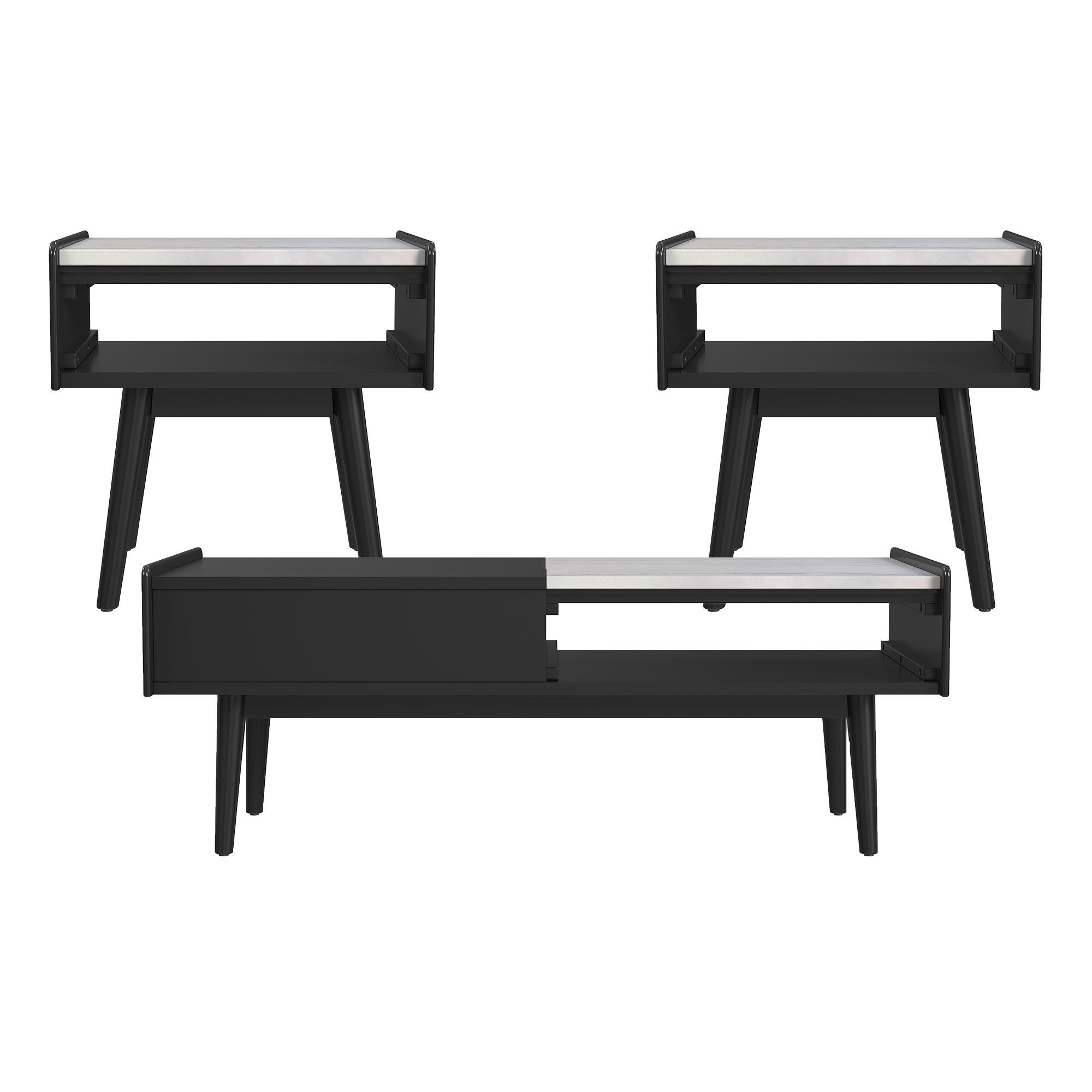 3 Pc · Coffee Table & Two End Tables