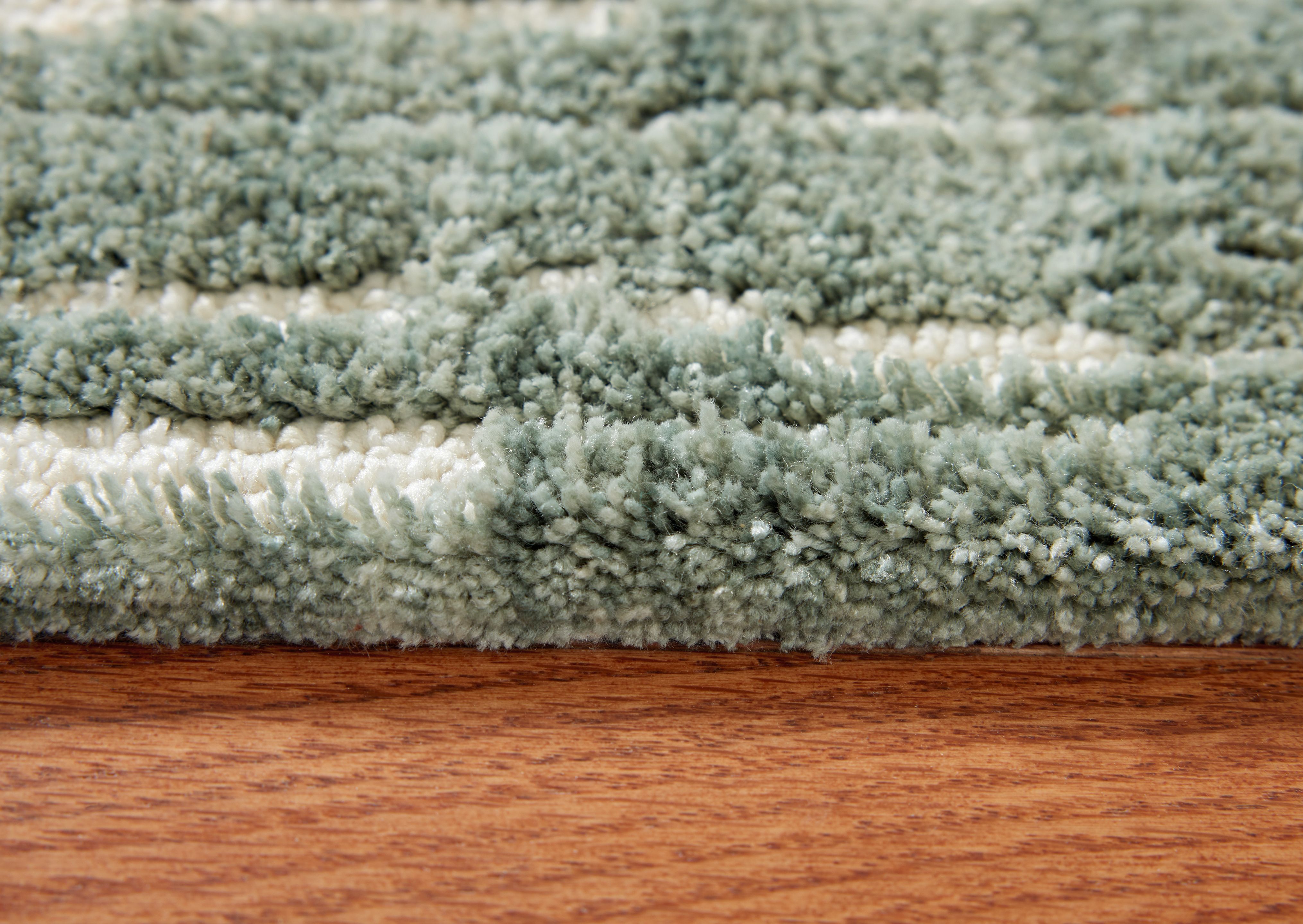 Cayworth - 5' x 7' Rug - Teal / White