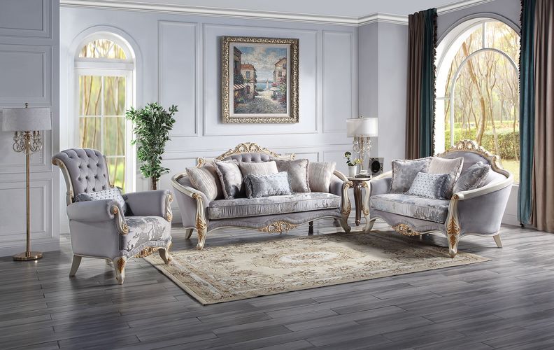 Galelvith - Sofa With 6 Pillows - Gray Fabric, gray, view 6