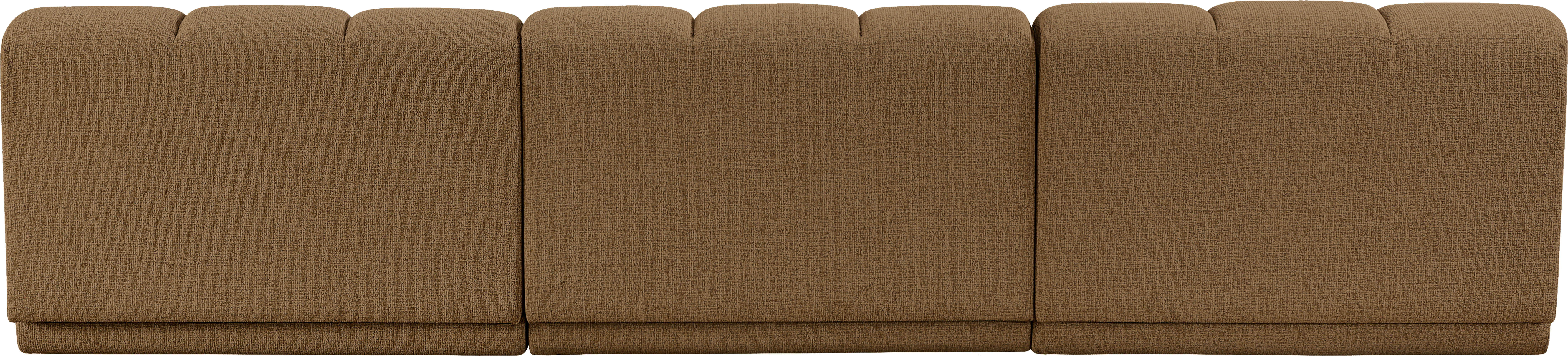 Modari - 120" Fabric Upholstered 3 Piece Modular Sofa - Brown