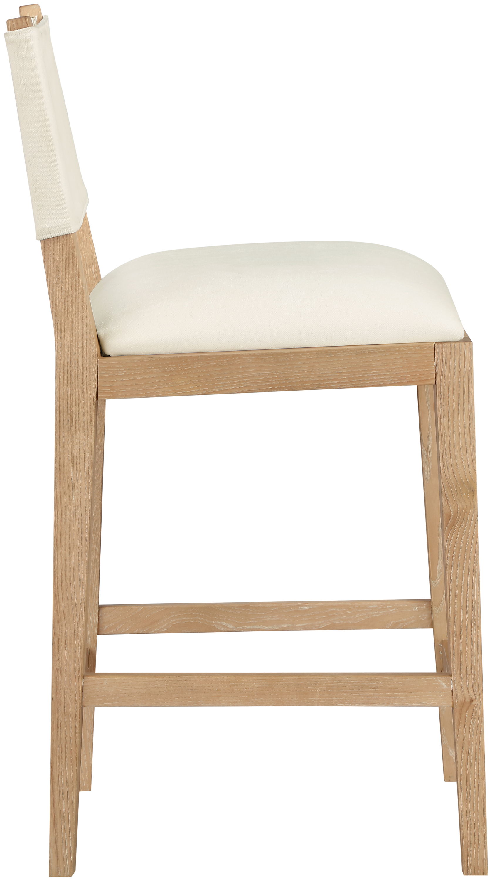 Avon - Linen Textured Performance Fabric Upholstered Counter Stool - Cream