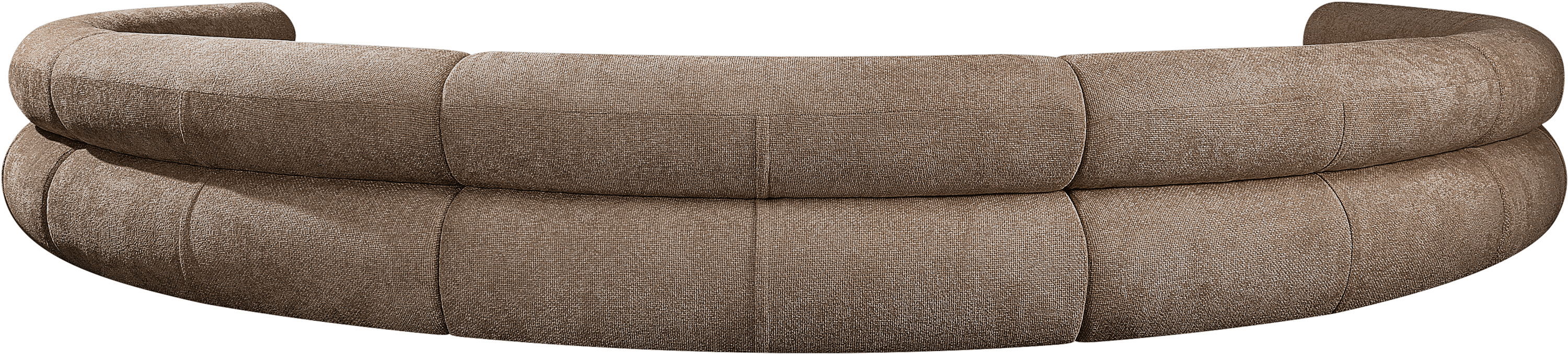 Bale - 202" Chenille Fabric Upholstered 7 Piece Modular Sectional - Brown