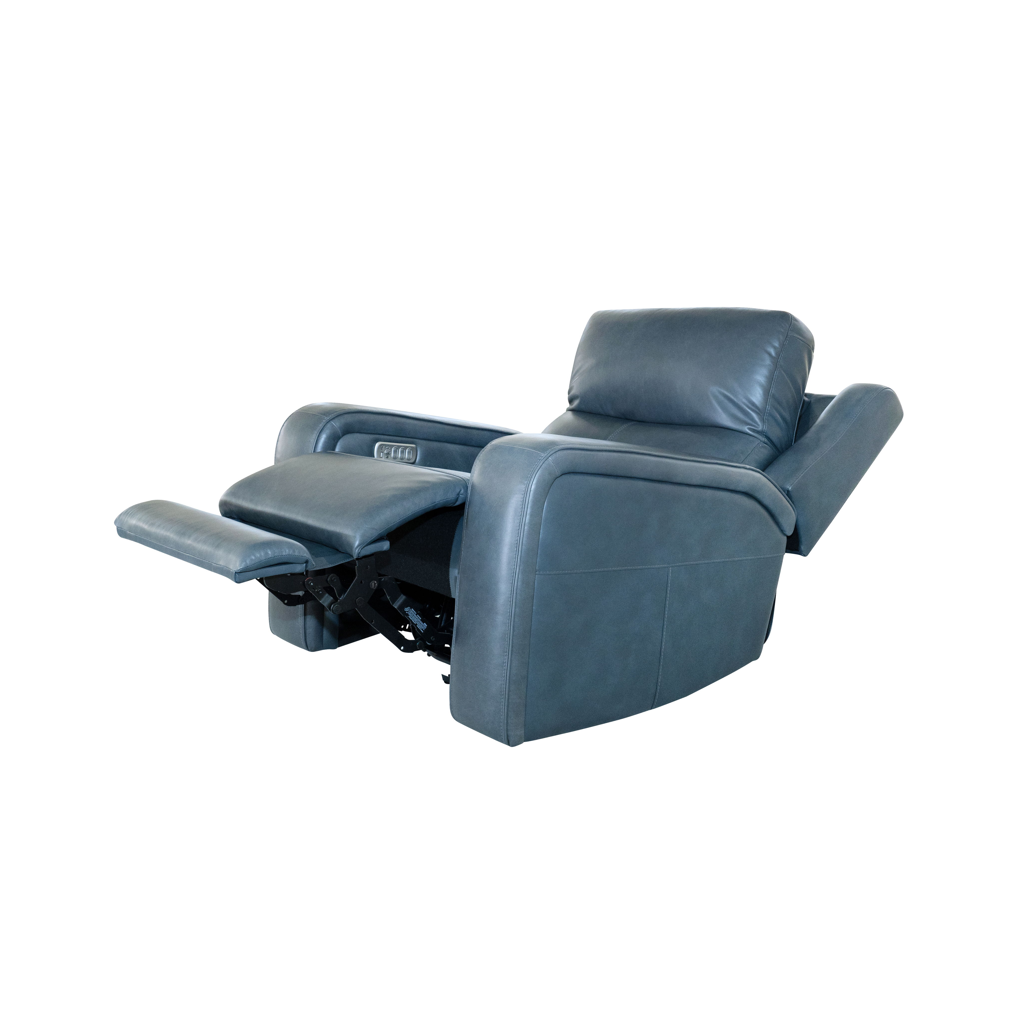 Oasis - Power Recliner With Power Headrest, Lumbar, Heat & Massage - Storm, blue, view 2