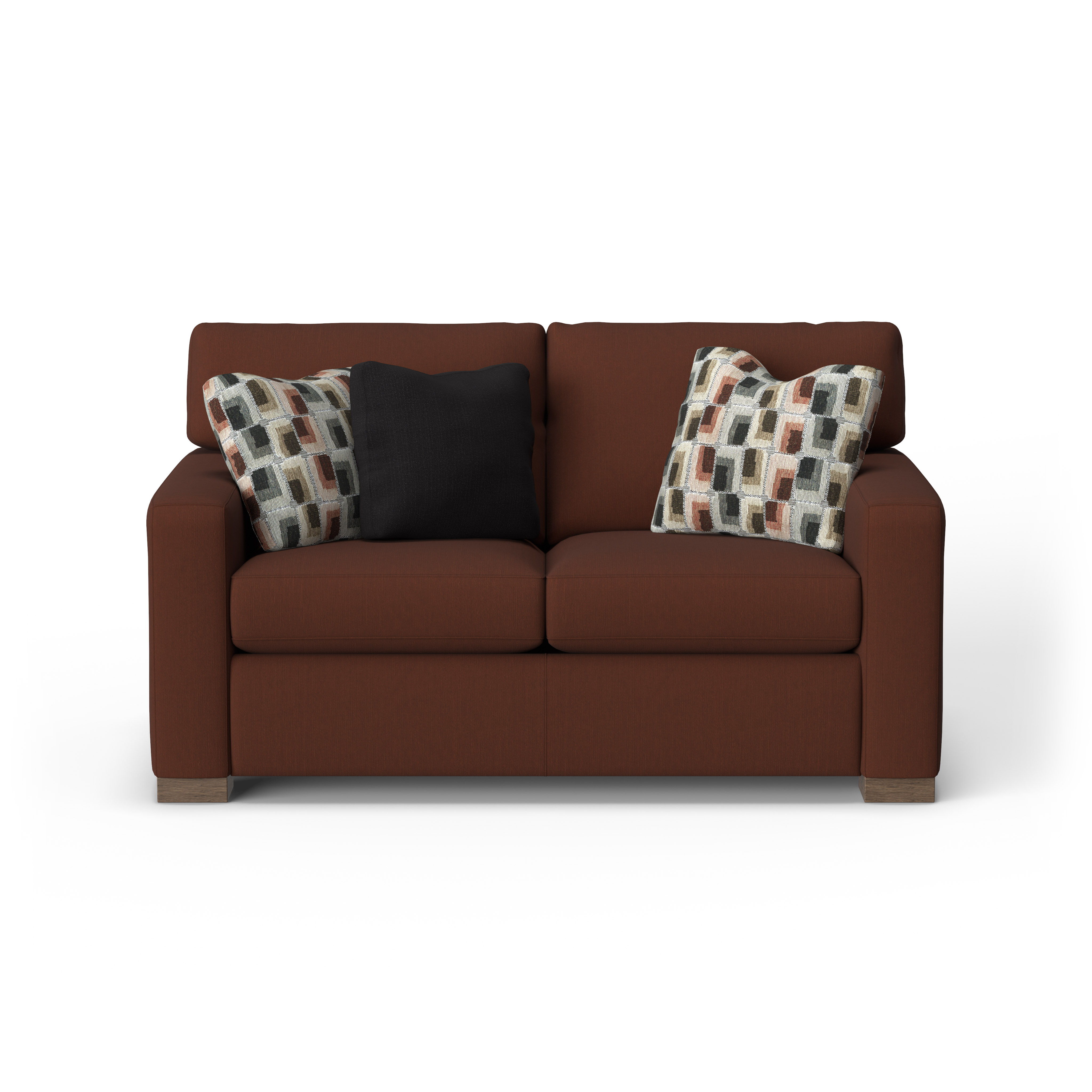 Bryant - Fabric Loveseat, dark brown, view 4