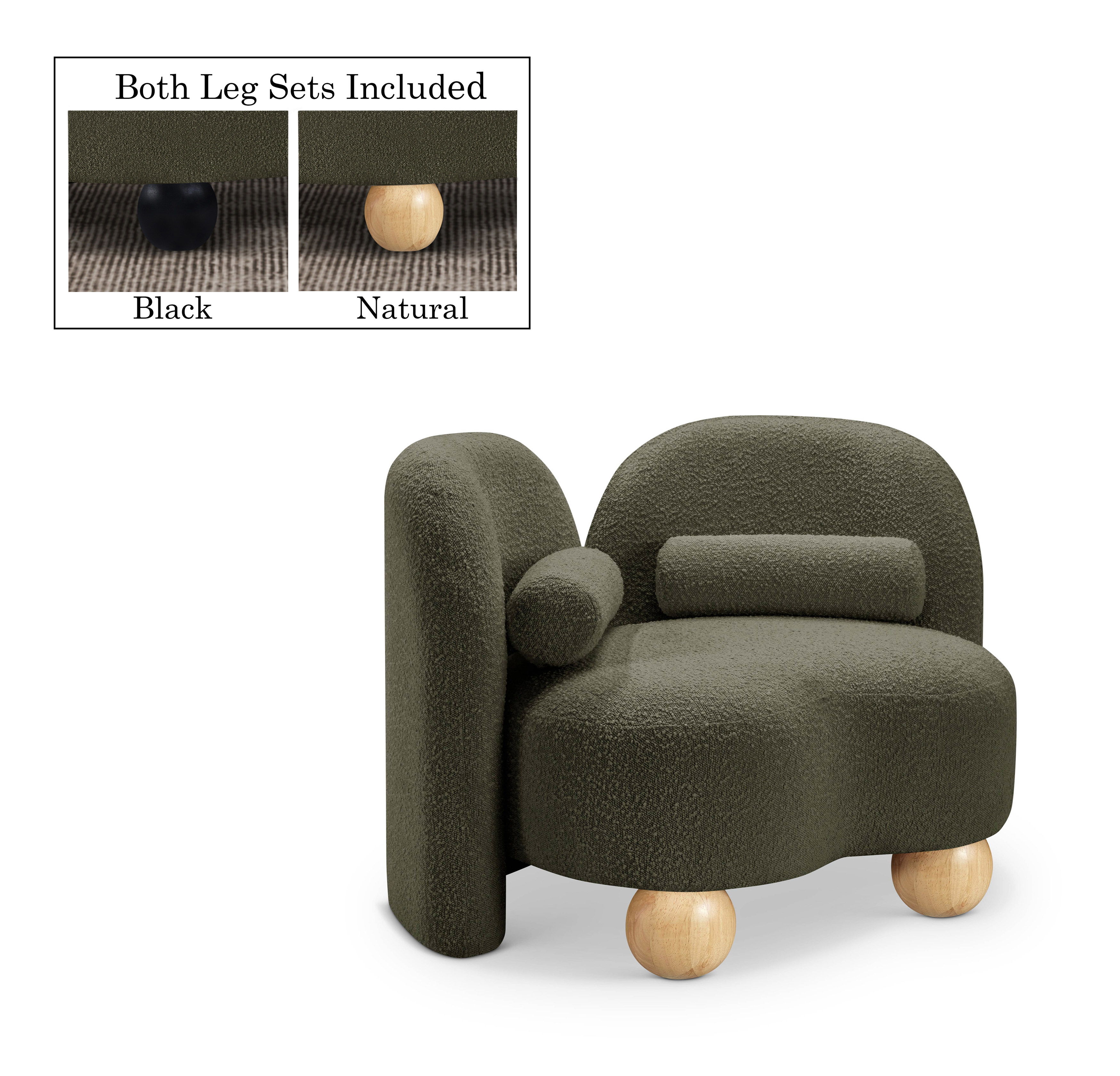 Daphne - Boucle Chair - Olive