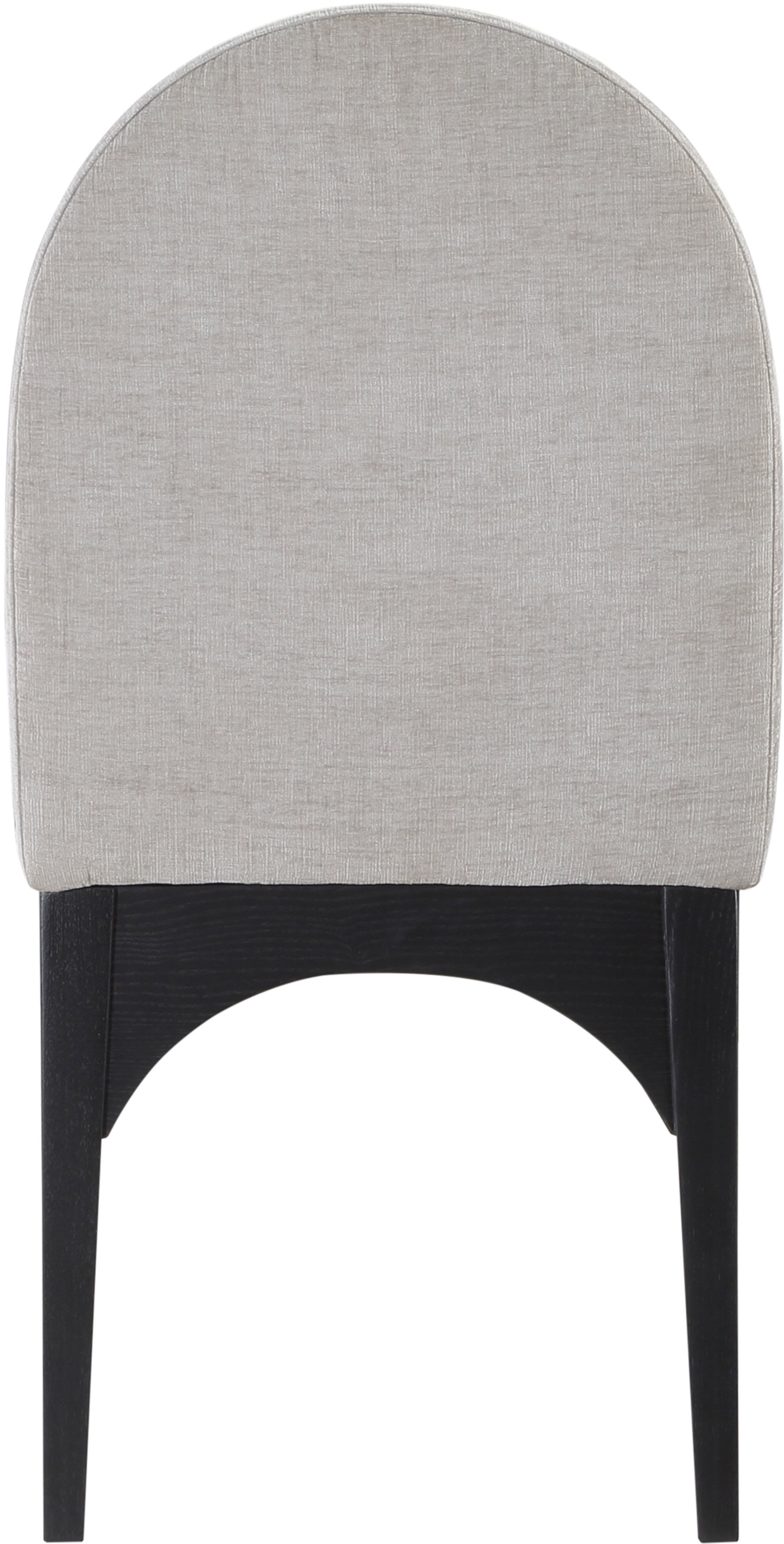 Waldorf - Chenille Dining Side Chair With Black Legs - Gray