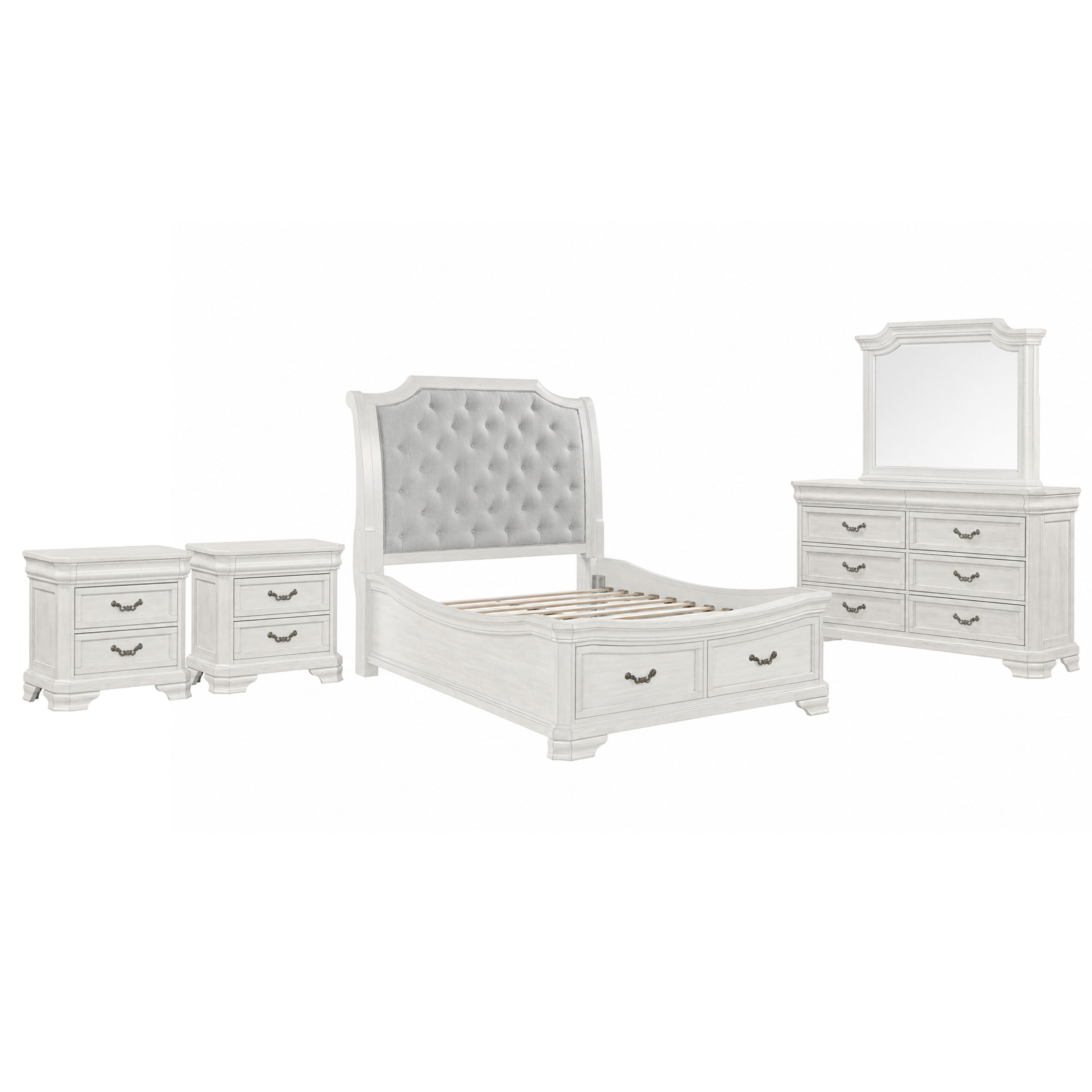 Queen · 5 Pc · Bed, Dresser, Mirror, 2 Nightstands