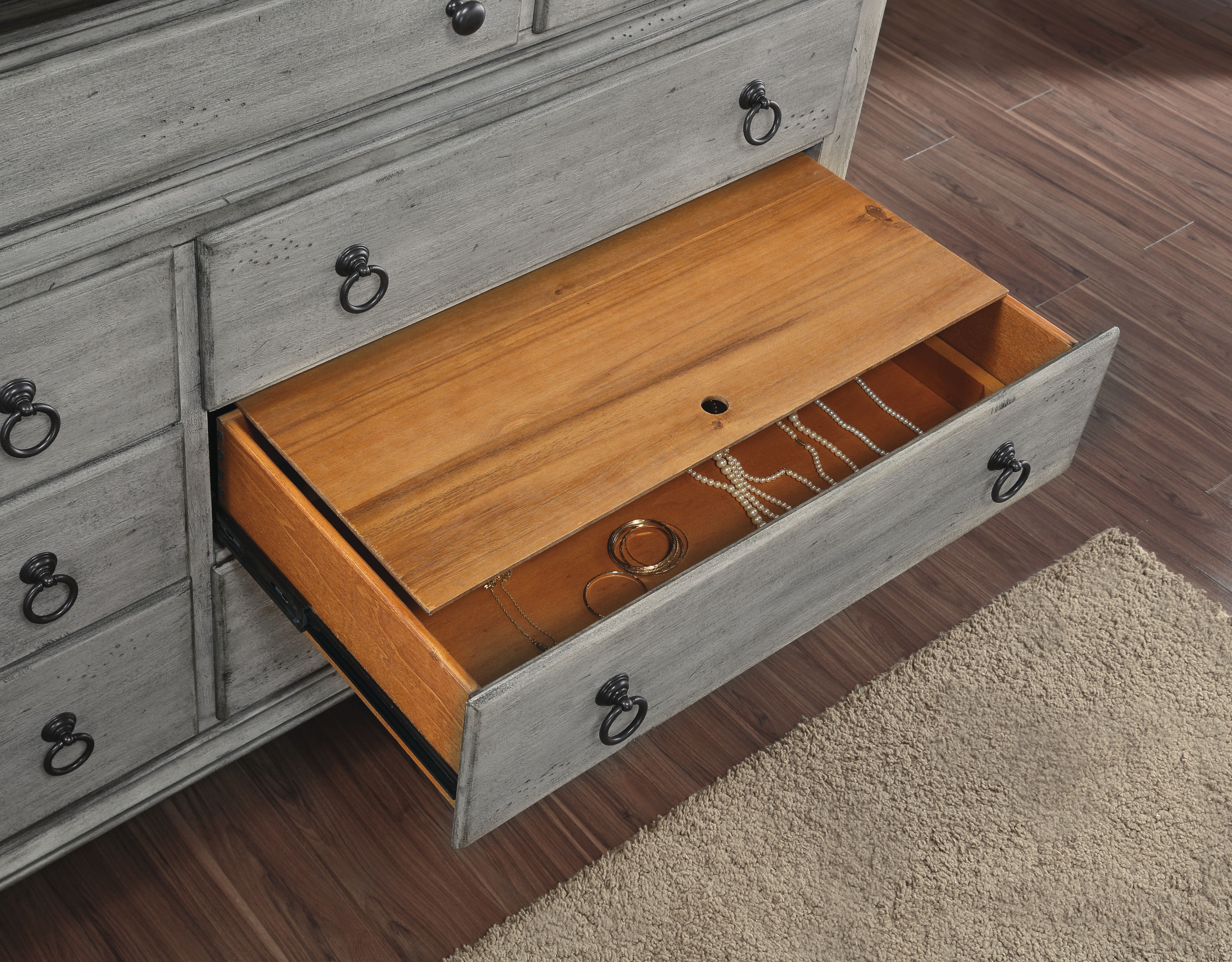 Plymouth - Dresser - Gray, gray, view 7