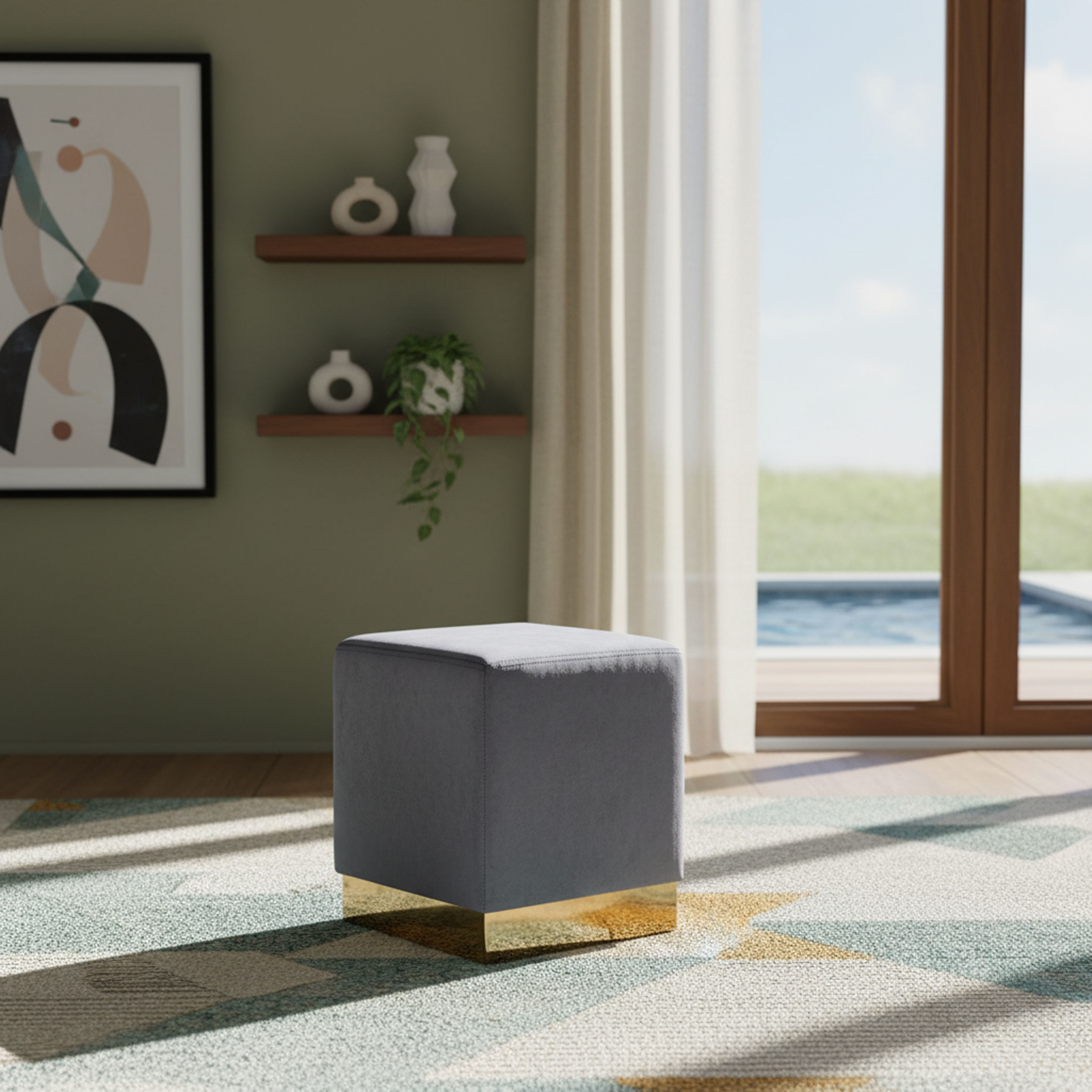 Jax - Ottoman / Stool - Gray