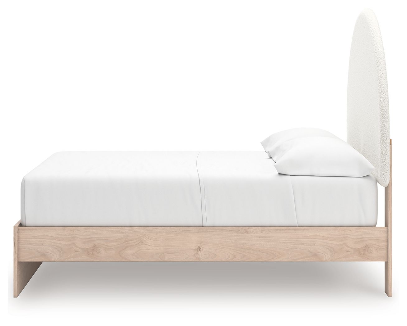 Ashley Furniture Arloster - Full Upholstered Panel Bed With Side Storage Unit - Tan / White - Image 9