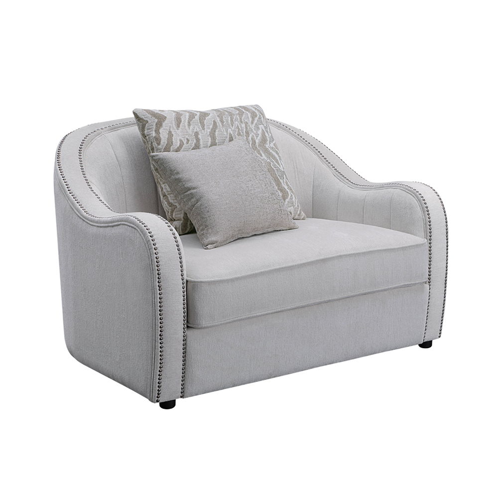 Mahler - Chair With 2 Pillows - Beige Linen, beige, view 2