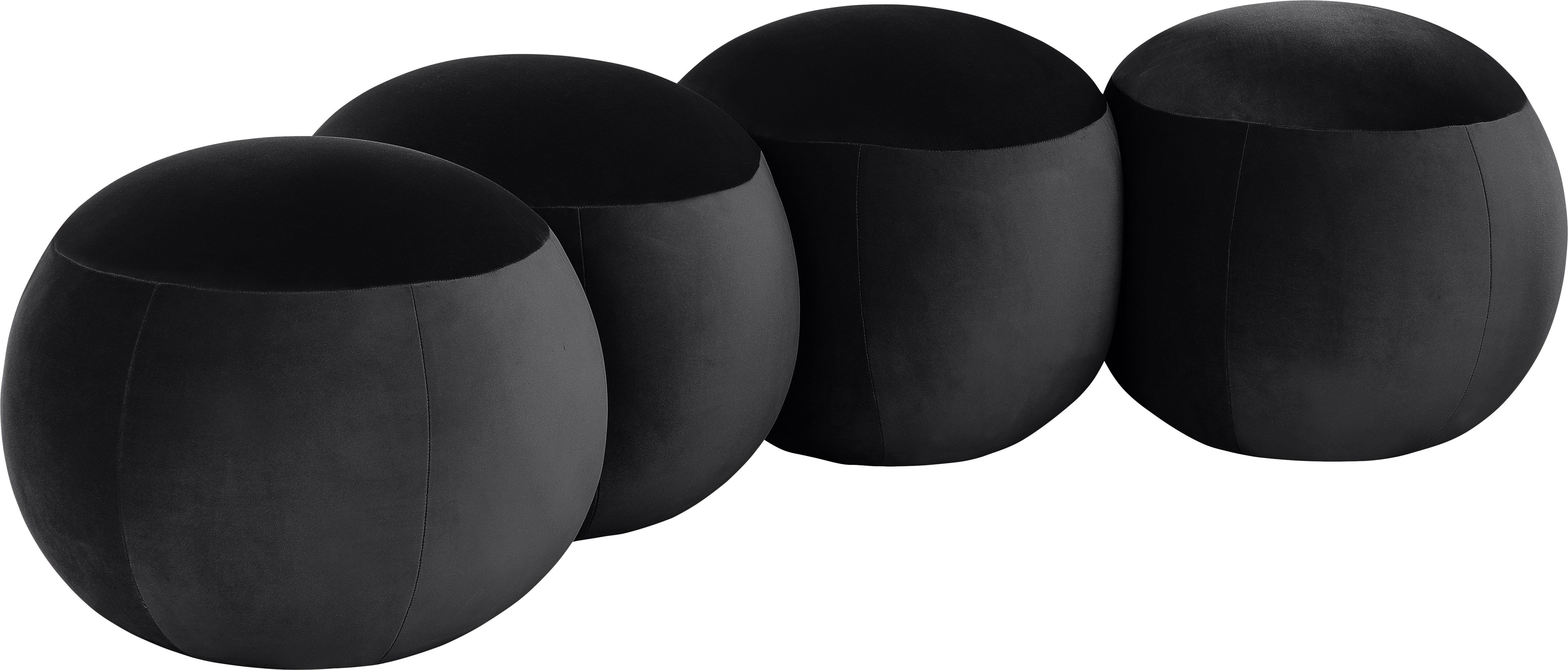 Apollo - 65" Velvet Bench - Black
