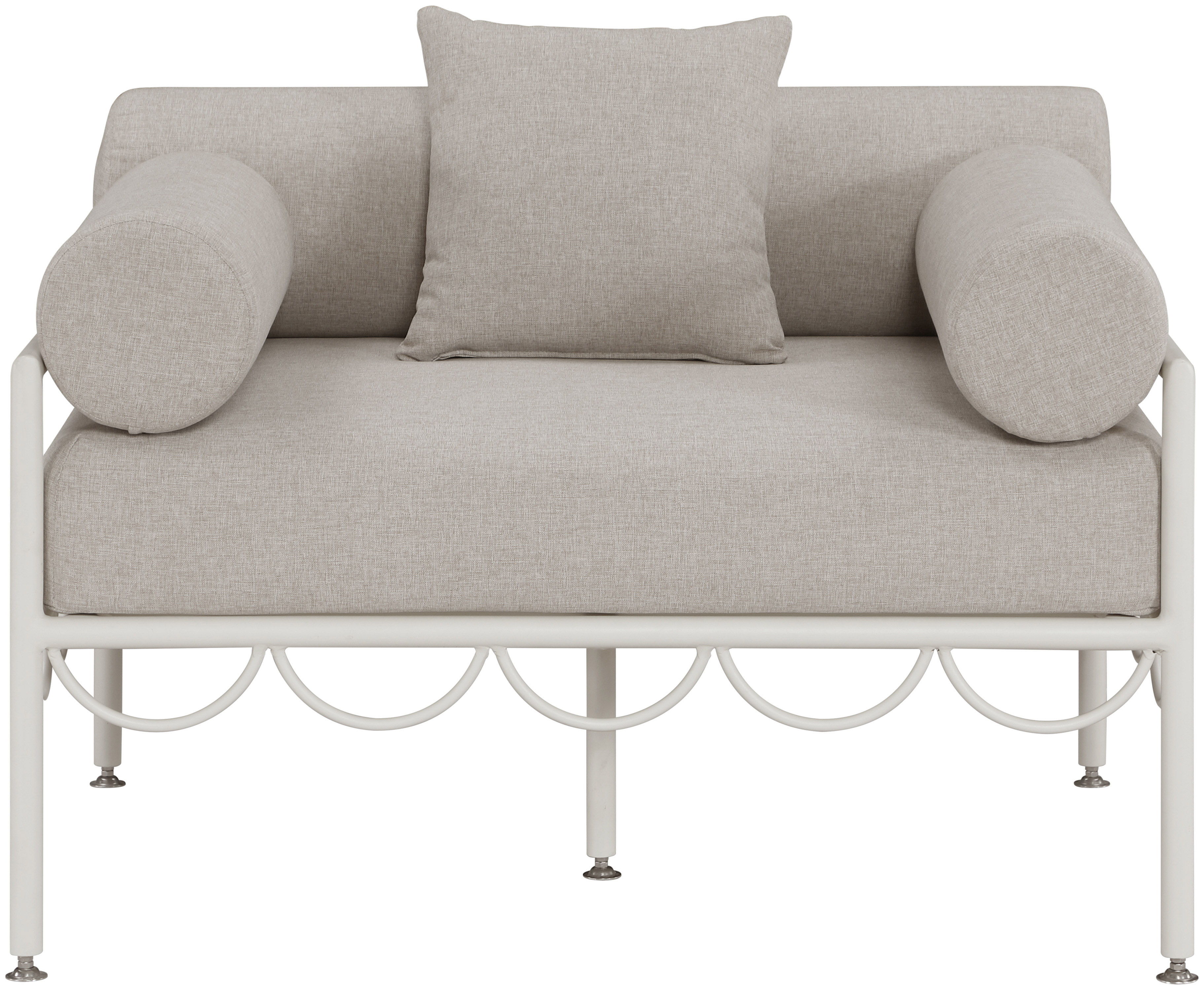 Portofino - Resilient Water Repellent Fabric Upholstered Outdoor Patio Chair - Beige