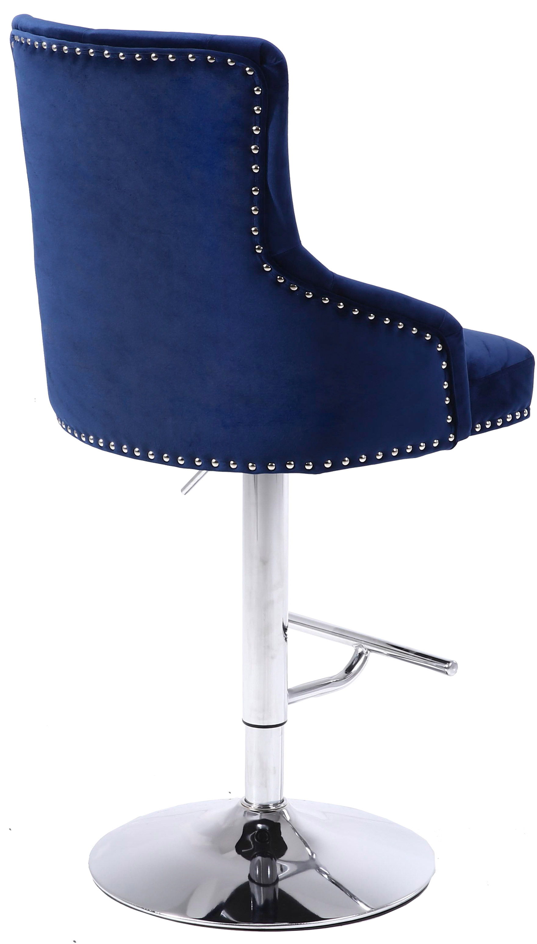 Claude - Fabric Adjustable Stool Swivel - Navy