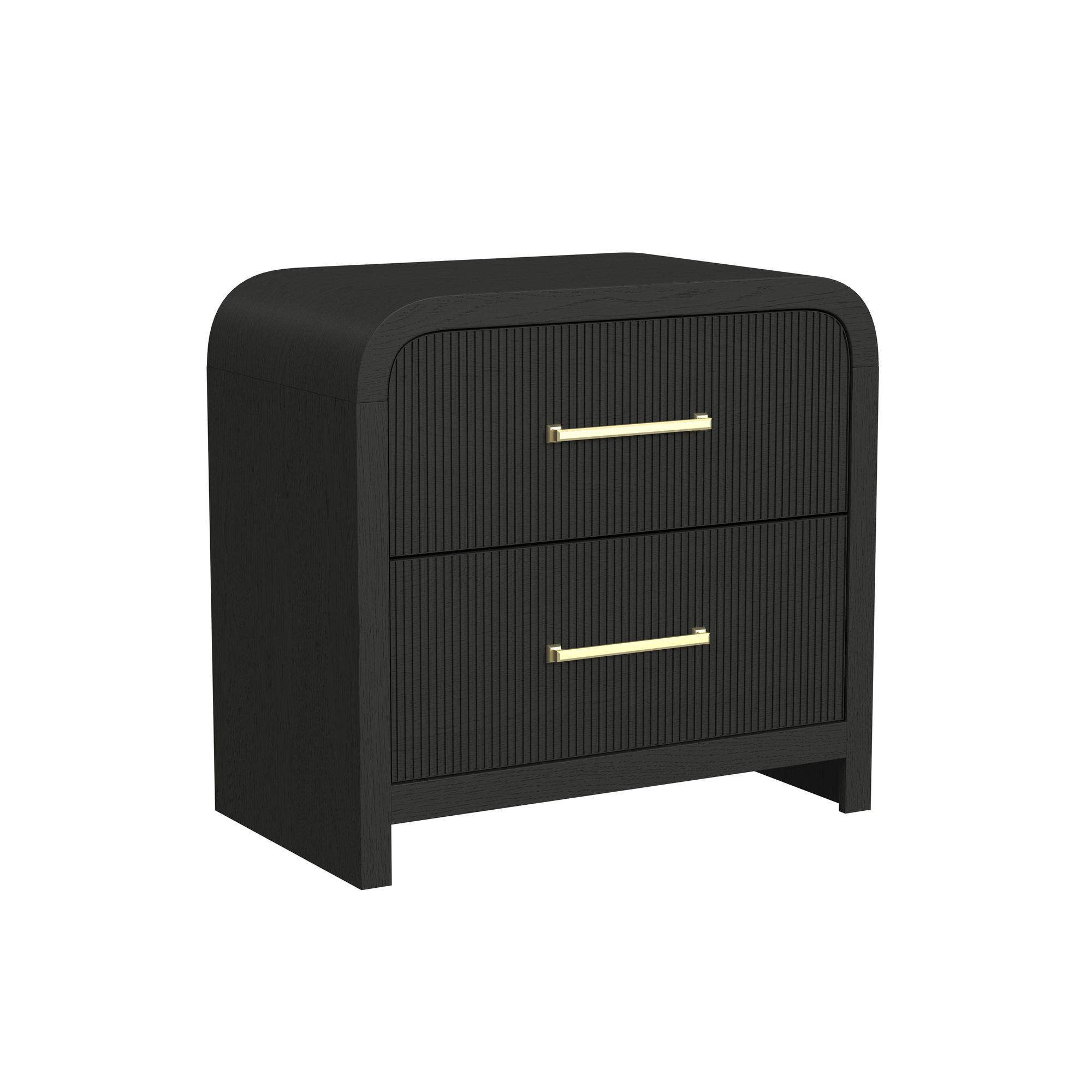 2-Drawer Nightstand With USB
