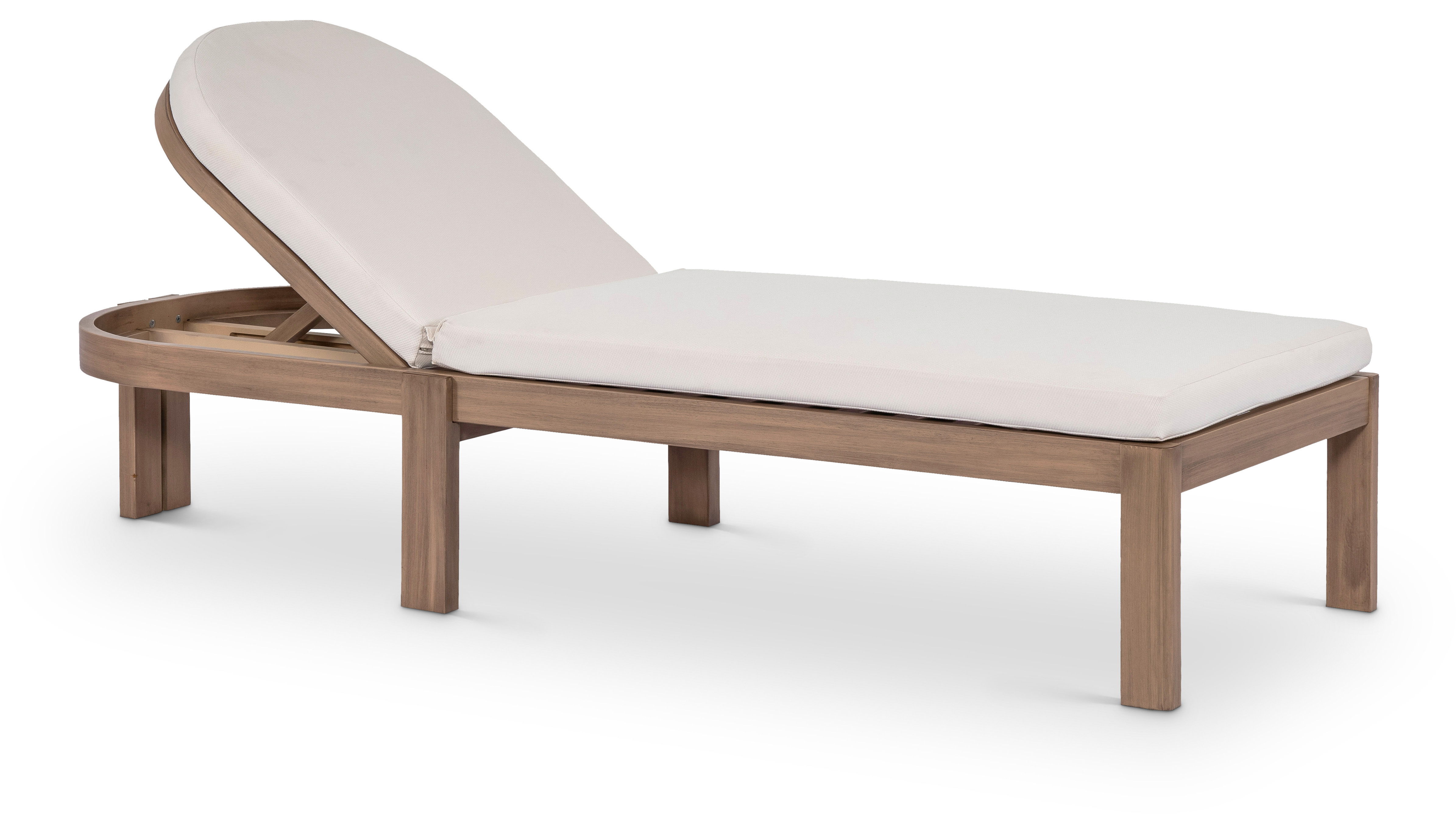 Newport - Water Resistant Fabric Upholstered Outdoor Patio Lounge Chair - Cream