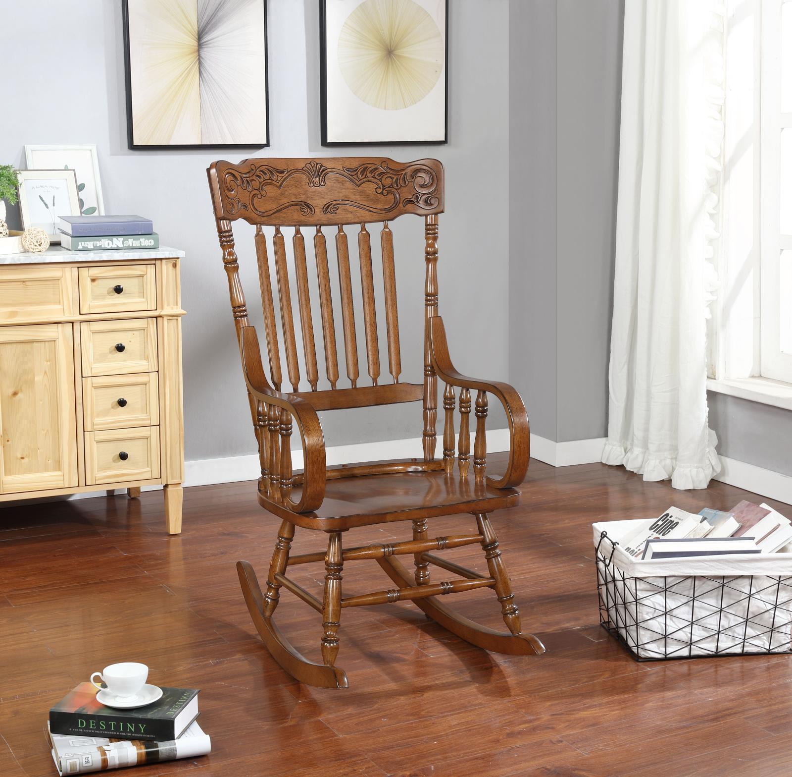 Windsor Back Rocking Chair Warm Brown Image