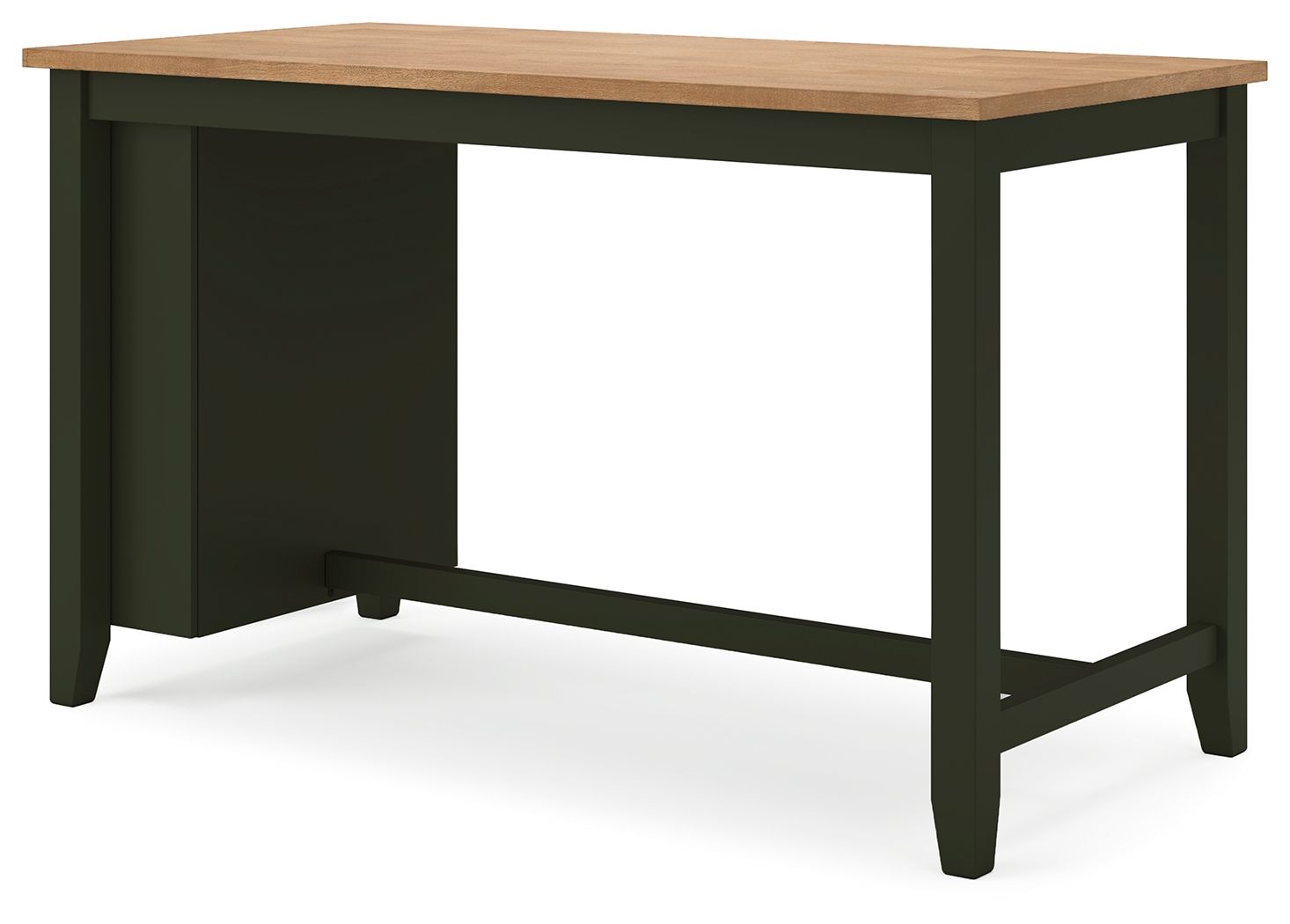 Gesthaven - 5 Pc. - Rectangular Dining Room Counter Table, 4  Barstools - Natural / Green