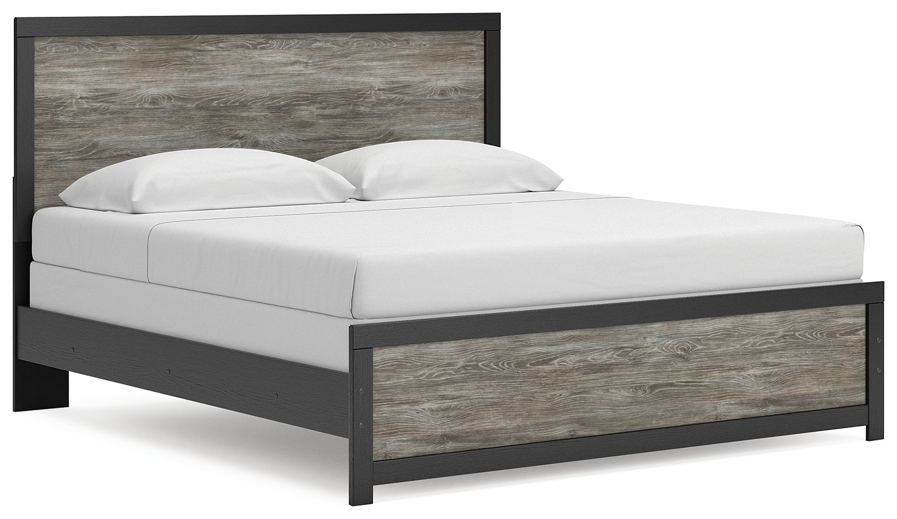 Broachmyn - King Panel Bed - Black / Gray