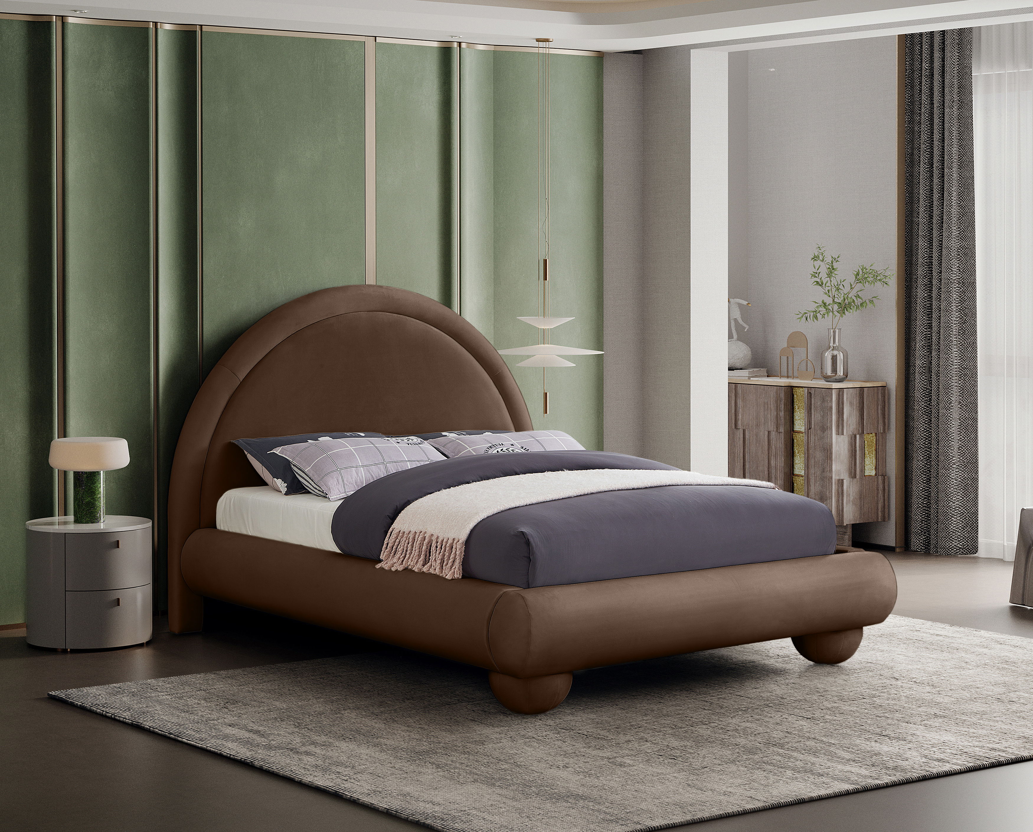Madrid - King Bed - Brown