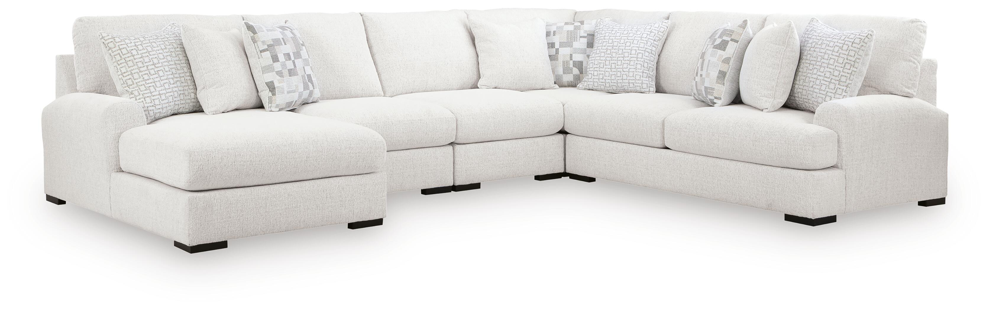 Misty-Lakes – 5-Piece Sectional With LAF Corner Chaise – Chalk