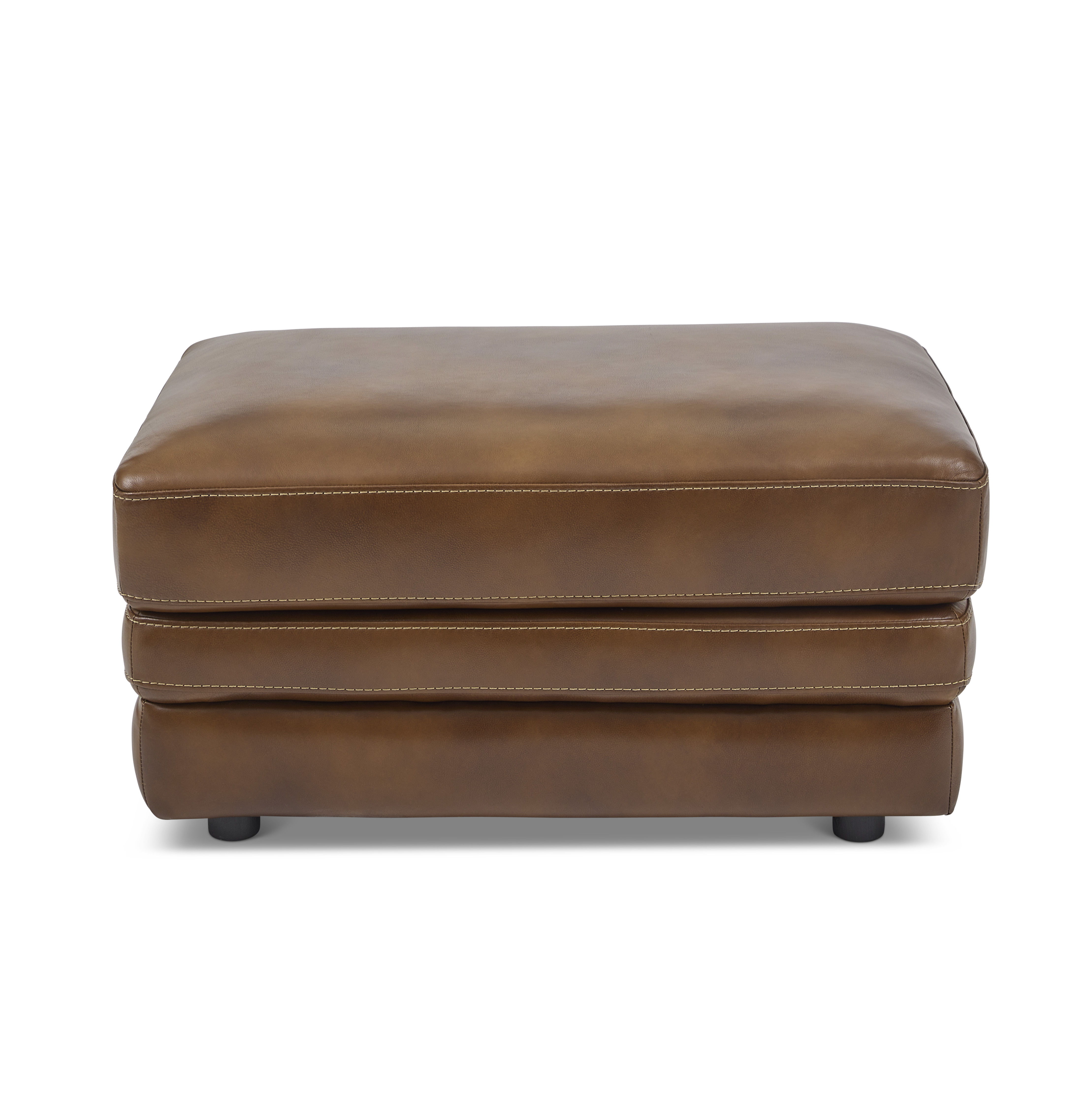 David - Ottoman - Pecan, dark brown, view 2