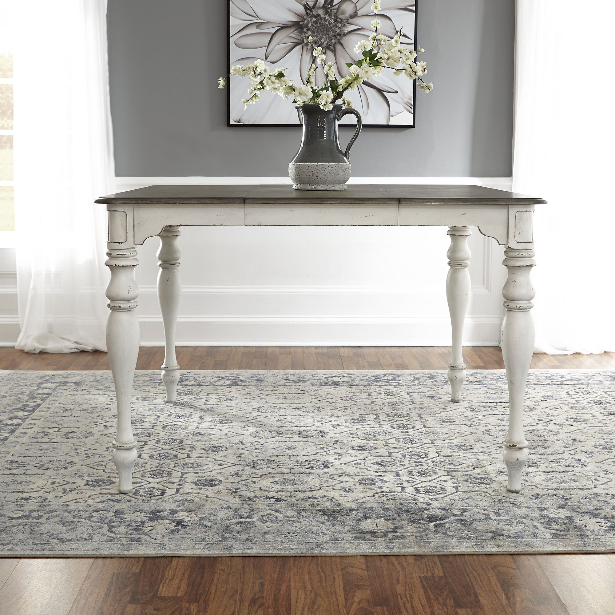 Liberty Furniture Magnolia Manor - Gathering Leg Table - White