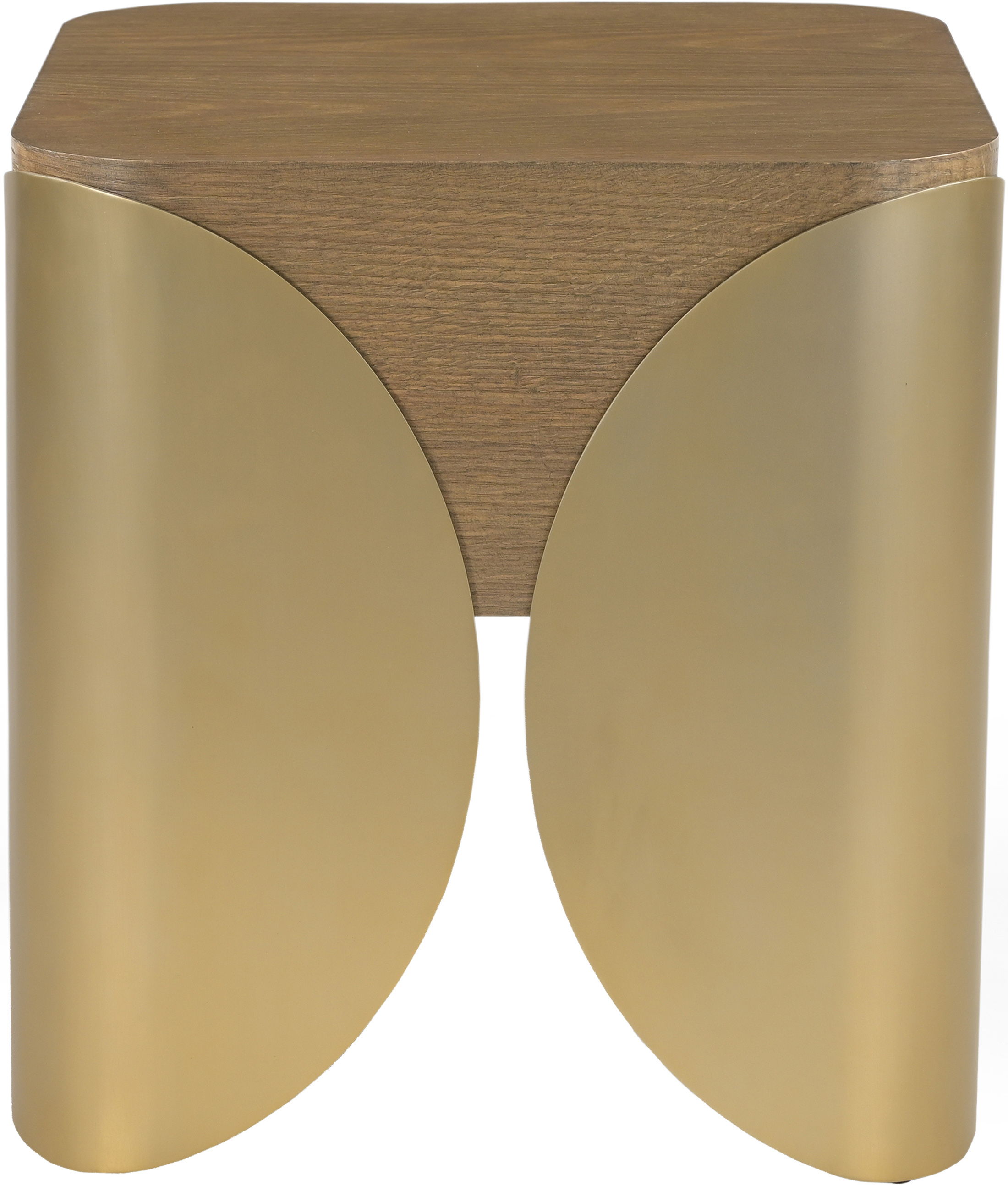 Cazari - Oak Wood And Iron End Table - Brown