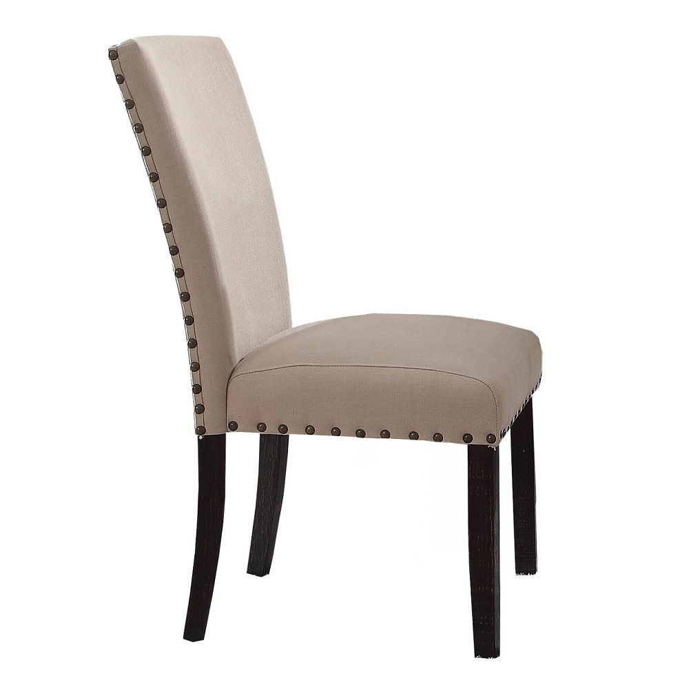 Nolan - Side Chair (Set of 2) - Linen & Salvage Dark Oak, beige, view 2