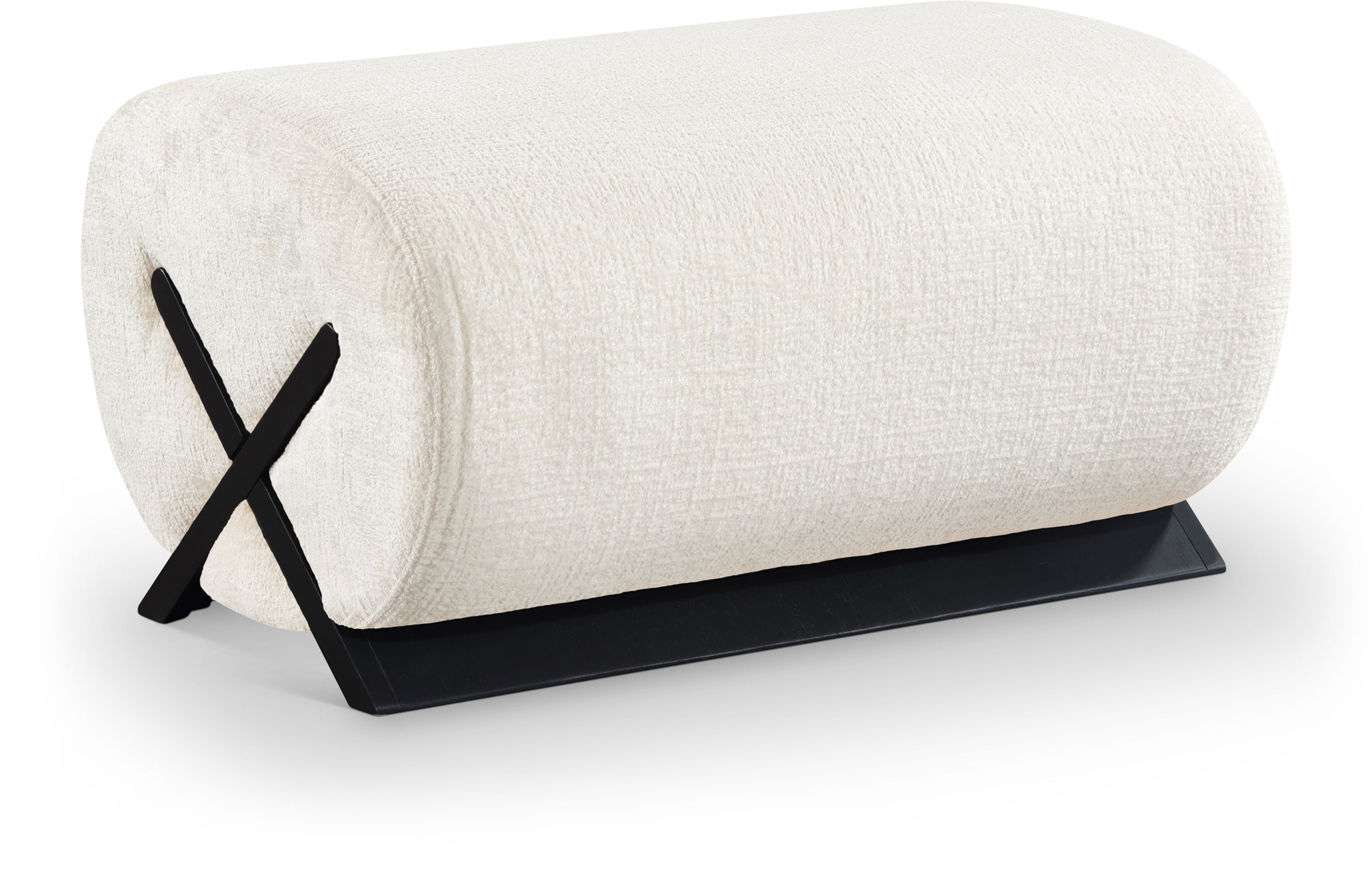 Akira - Upholstered Ottoman - Cream