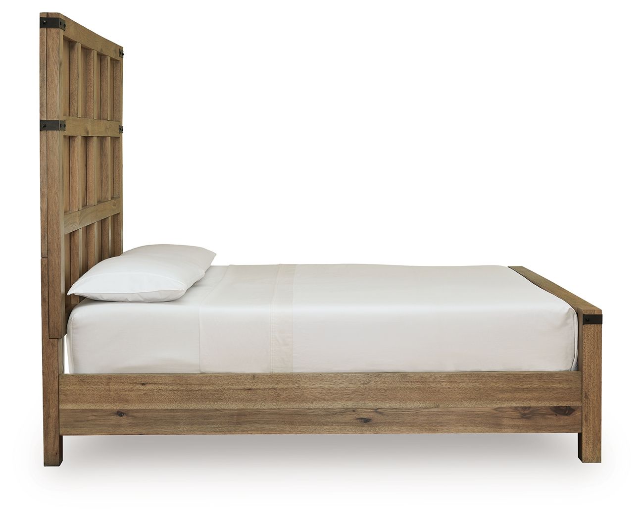 Ashley Furniture Ridgester - 5 Pc. - Dresser, Mirror, Queen Panel Bed - Light Brown - Image 8