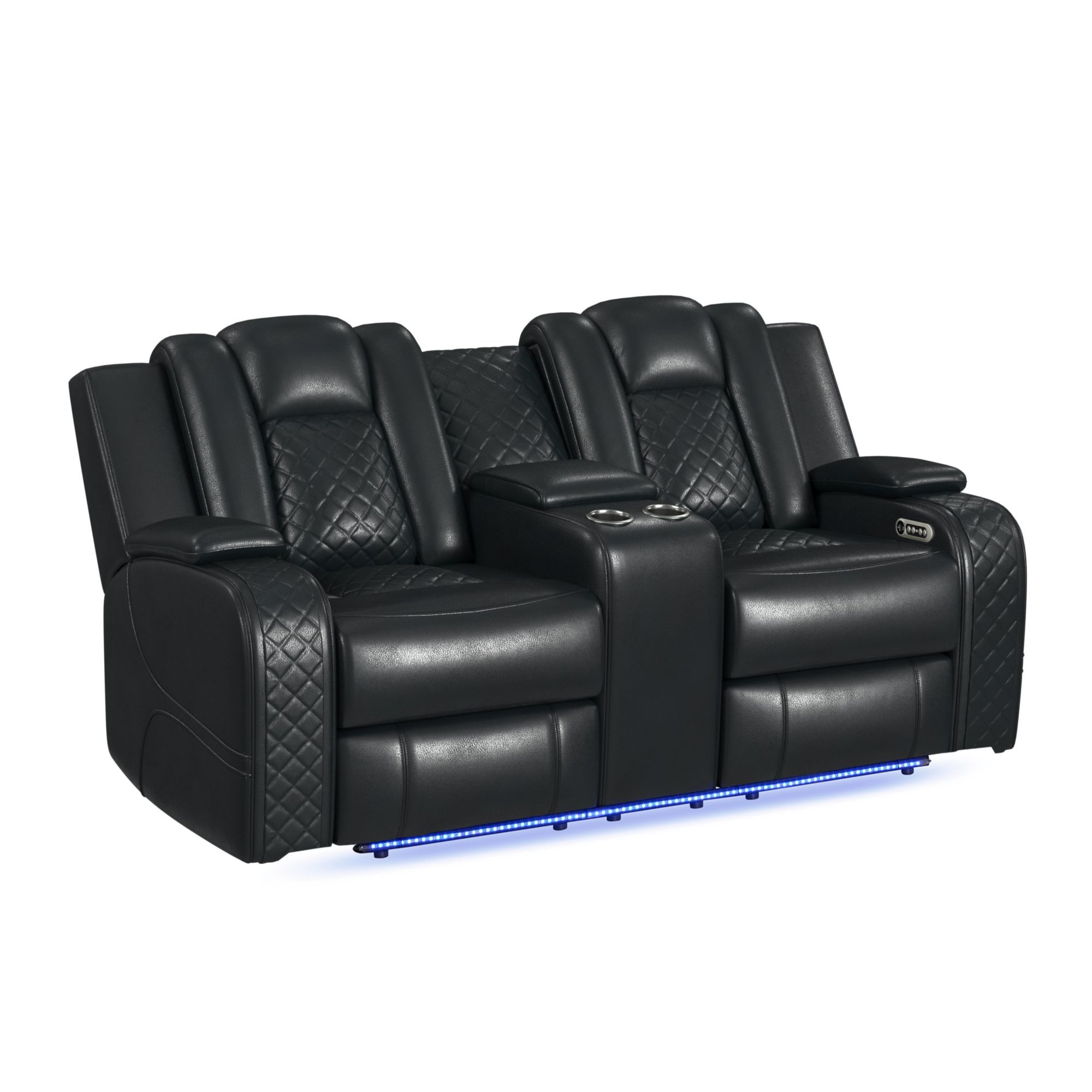 Carlo - 2 Piece Living Room Set (Sofa & Loveseat) - Pebble Black