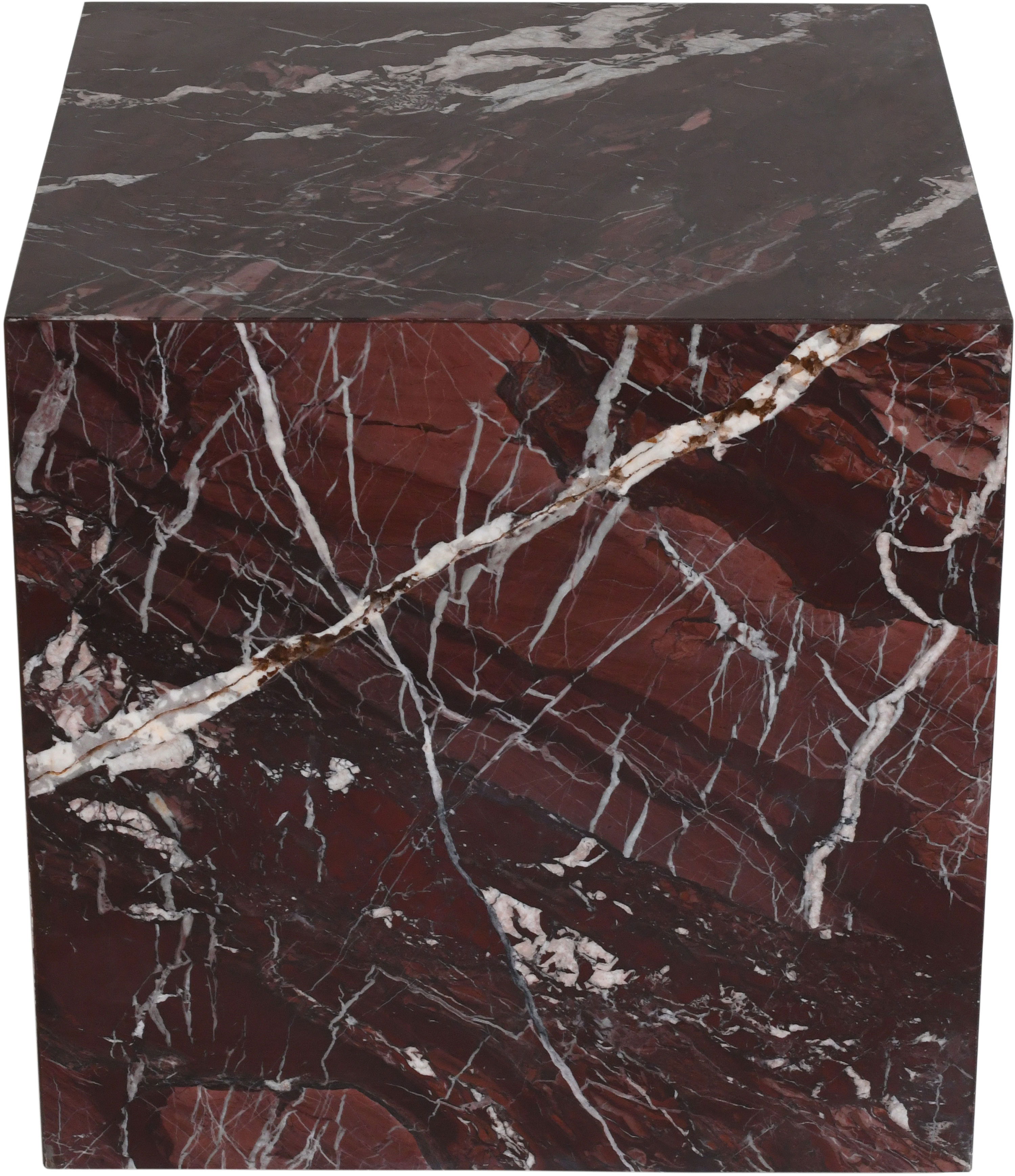 Bolzano - Marble End Table - Red