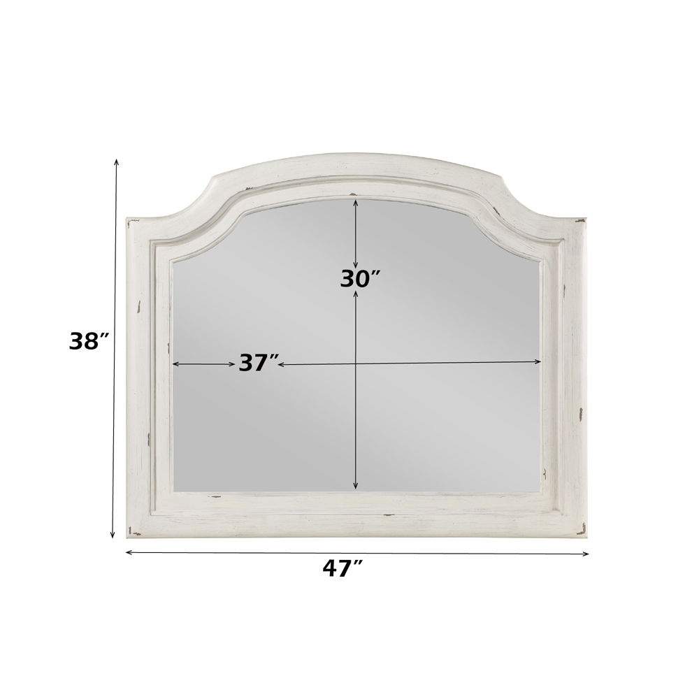 Jaqueline - Mirror - Antique White, white, view 3