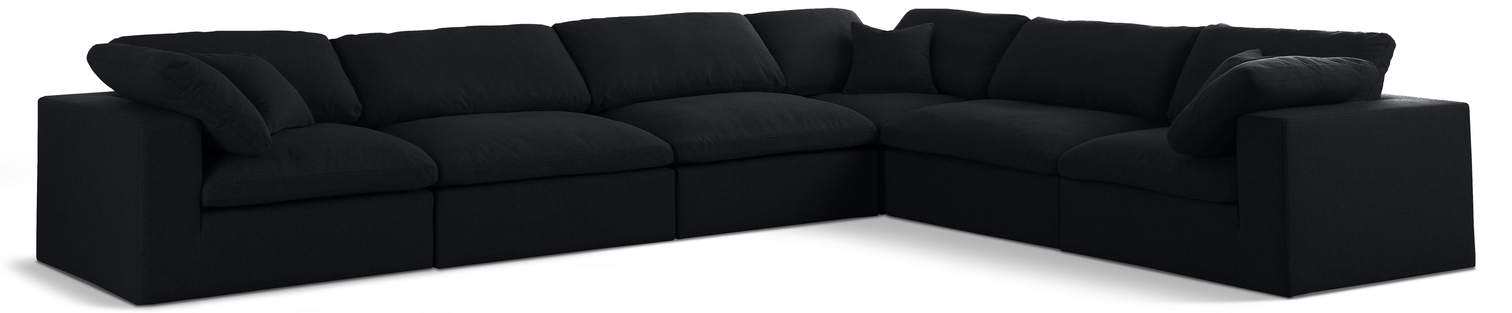 Serene - 6 Piece Modular Corner Sectional - Black