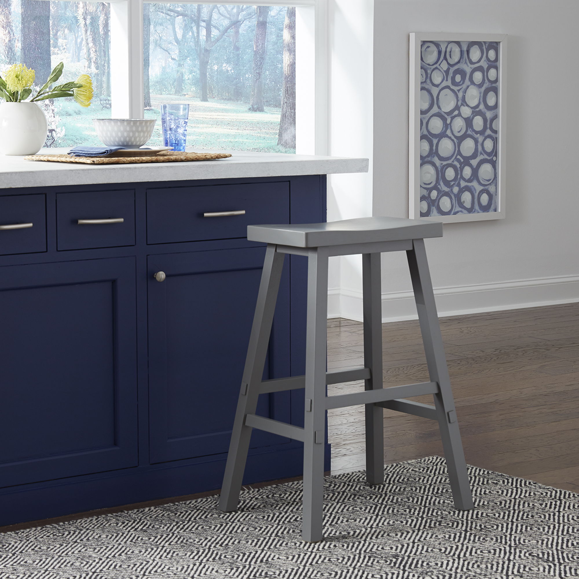 Creations - 30\" Sawhorse Stool - Dark Gray Image