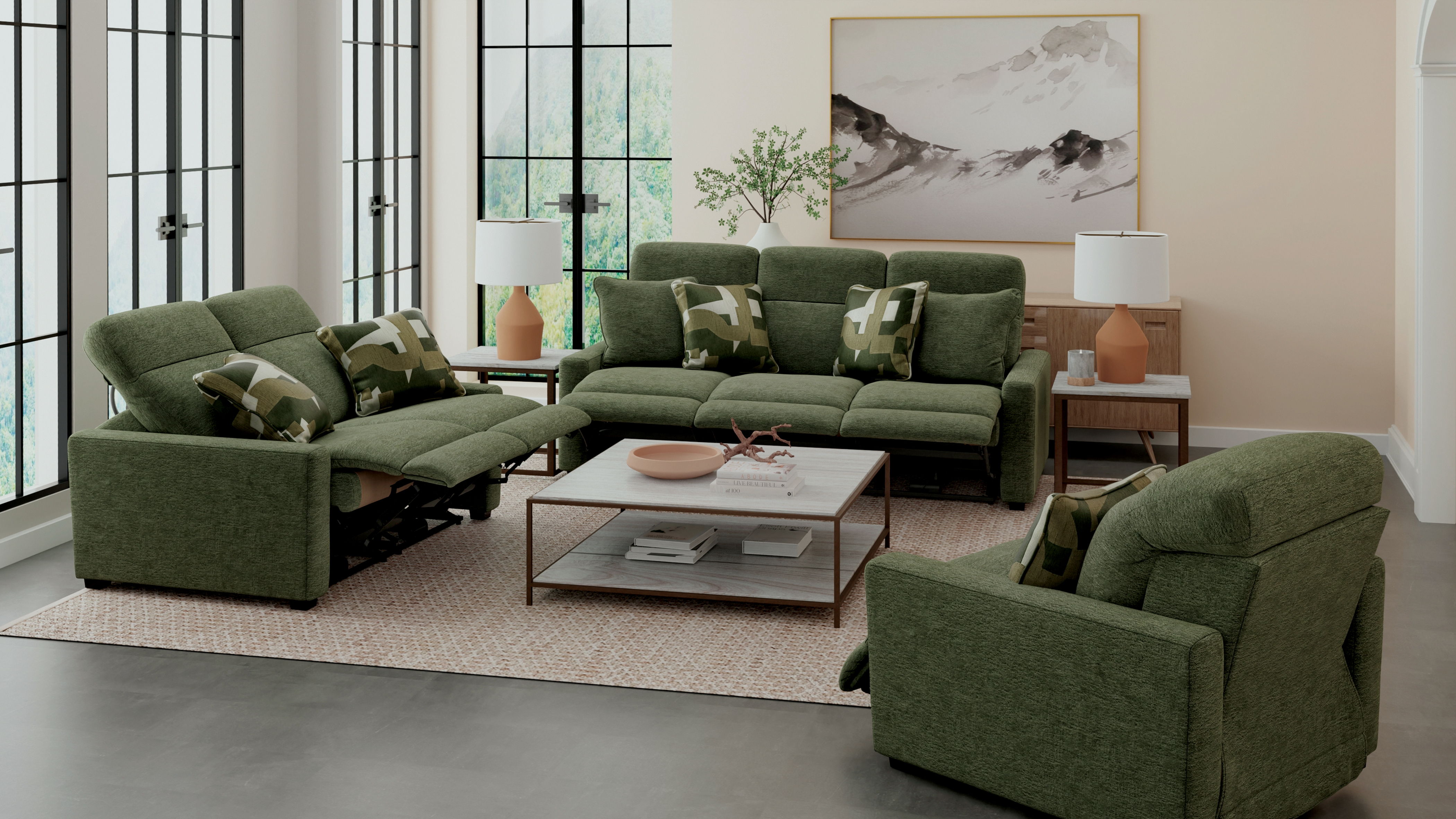 Ada - Power Adjustable Headrest Power Lay Flat Recliner - Camel Image